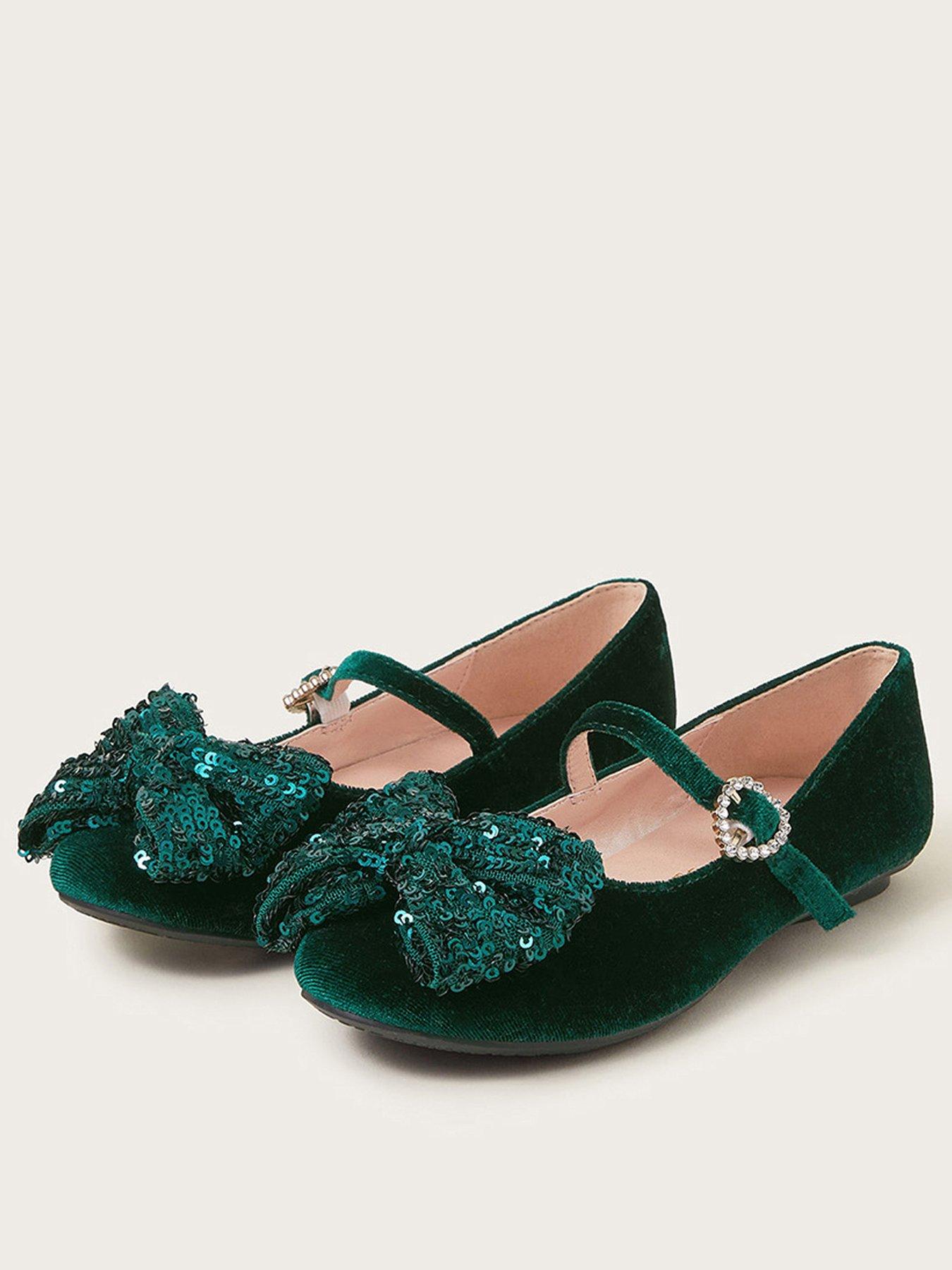 monsoon-girls-sequin-bow-velvet-ballet-flats-greenstillFront