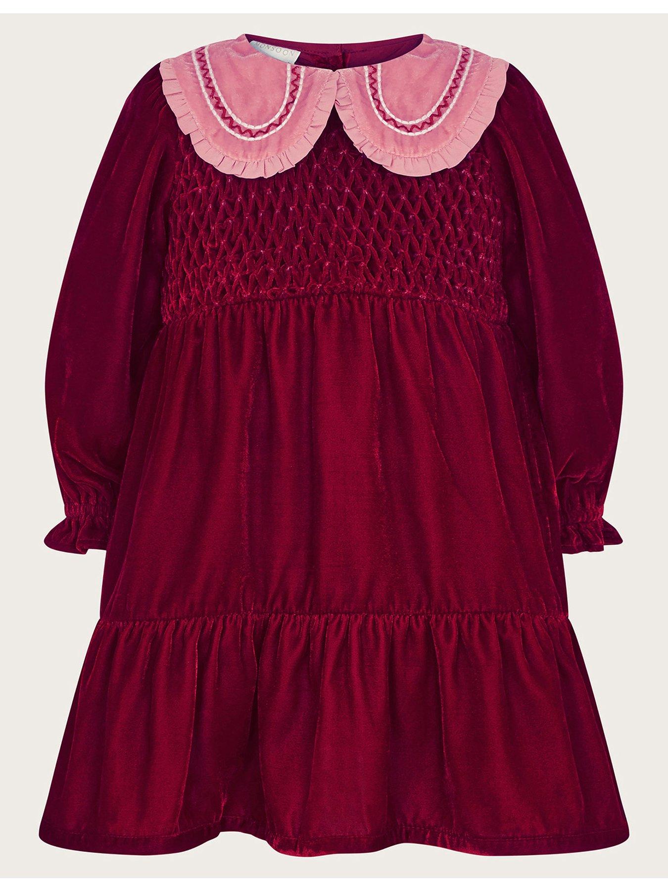 monsoon-baby-girls-smocked-velour-dress-red