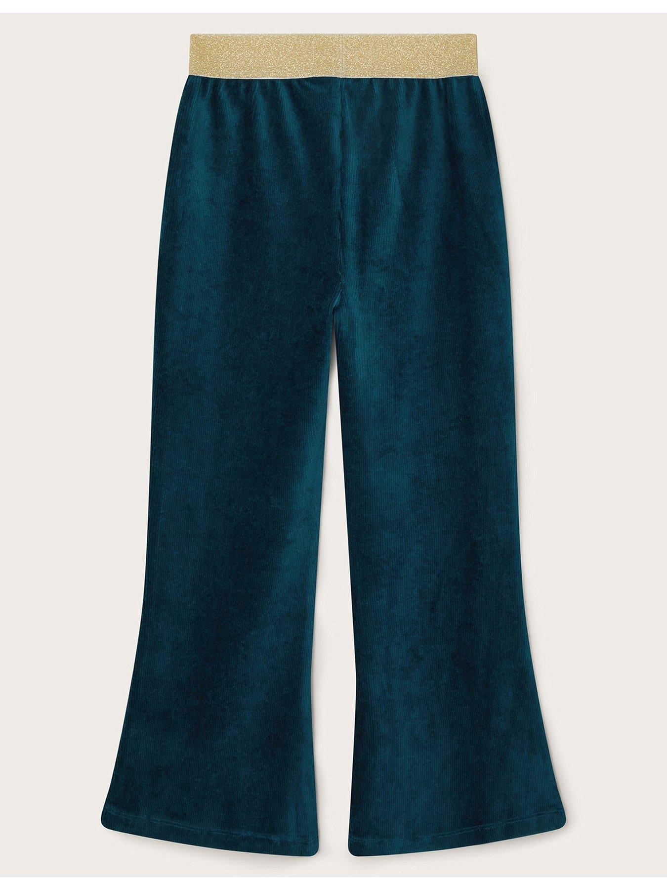 monsoon-girls-sparkle-velour-flare-joggers-greenback