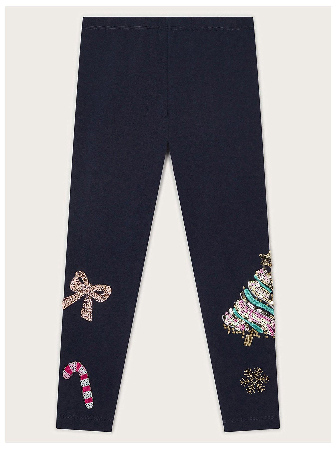 monsoon-girls-christmas-novelty-leggings-navy