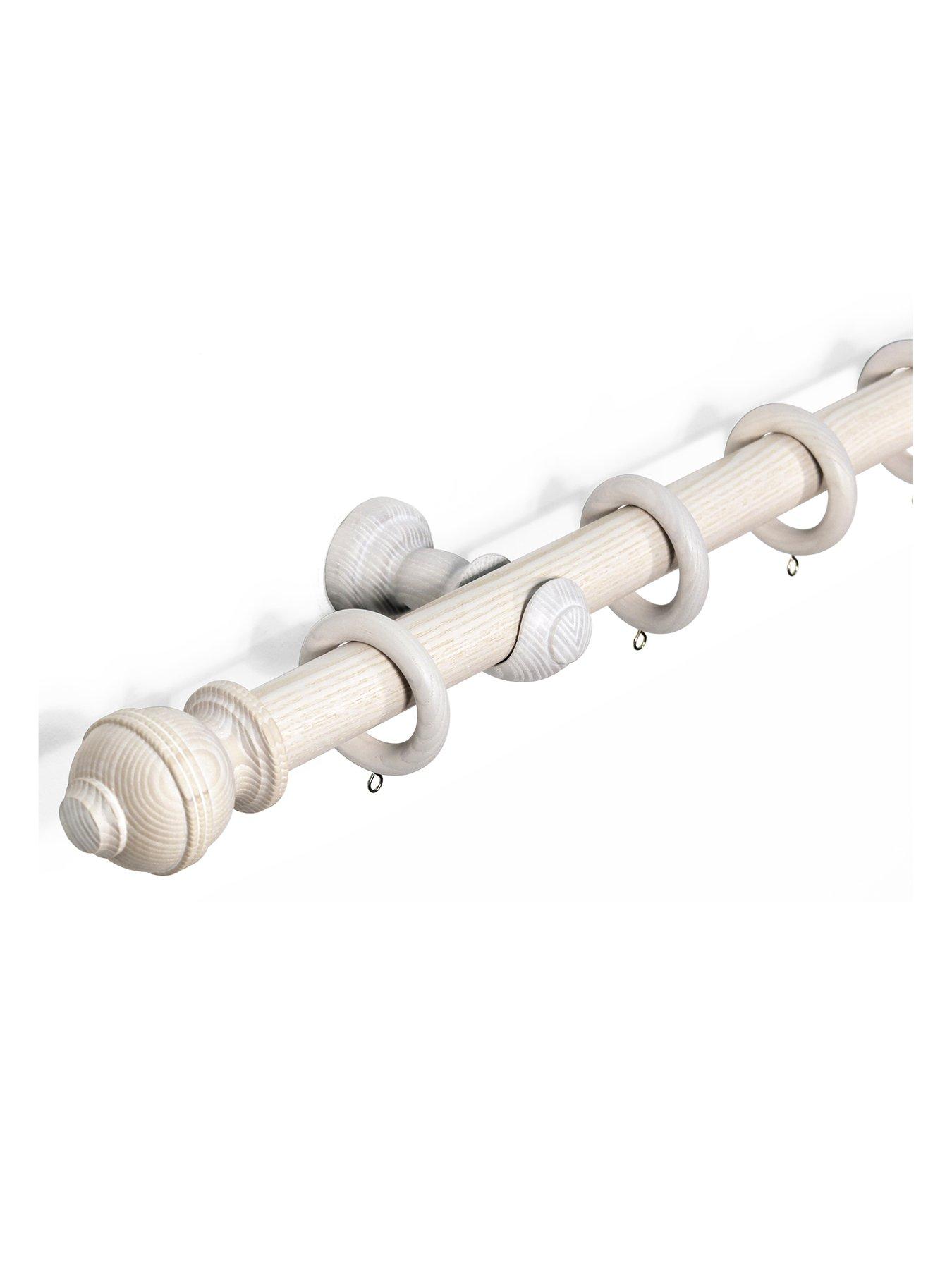 very-home-33mm-ribbed-ball-wood-curtain-pole-300cm