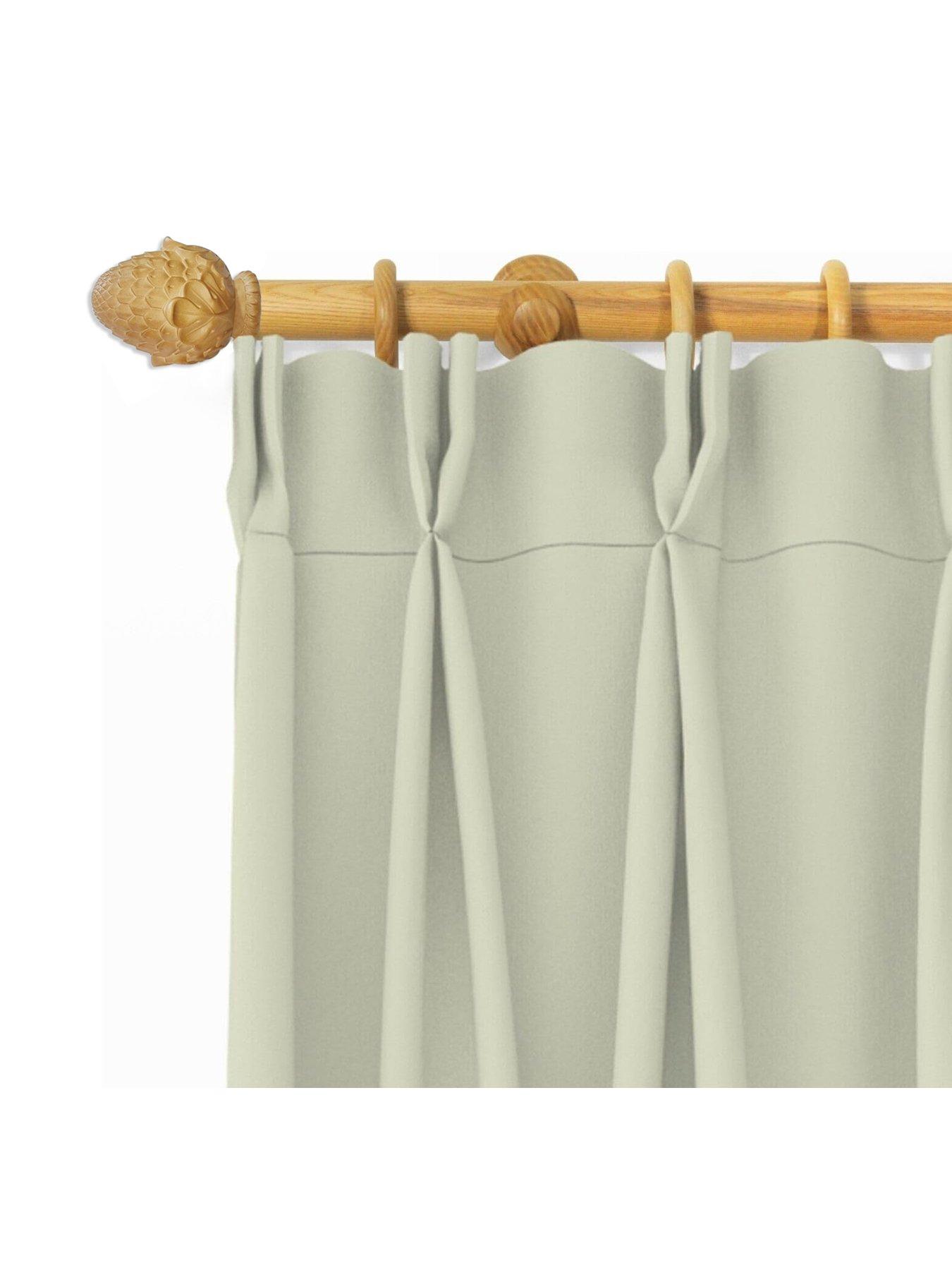 Image 2 of 4 of The Very Collection 33mm Artichoke Wood Curtain Pole 120cm