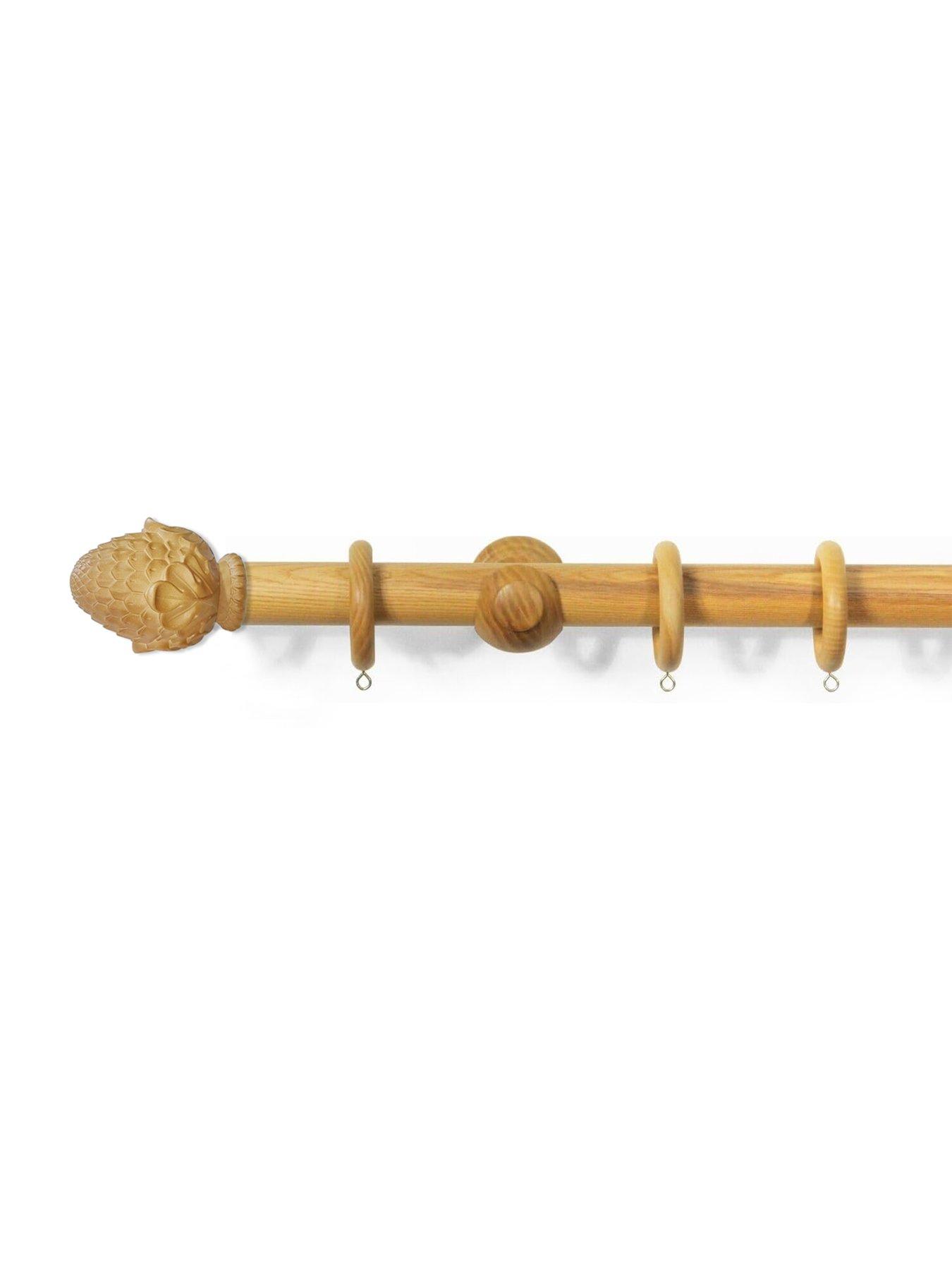 Image 3 of 4 of The Very Collection 33mm Artichoke Wood Curtain Pole 120cm