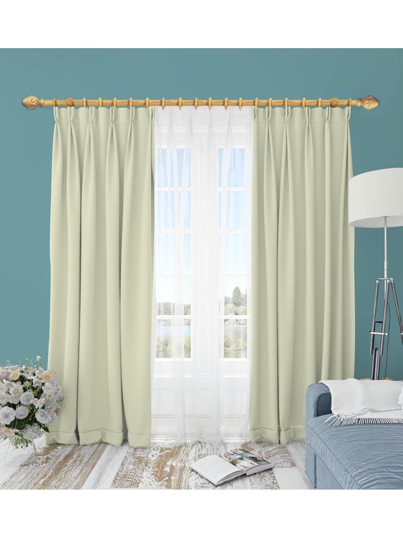 very-home-33mm-artichoke-wood-curtain-pole-120cmoutfit