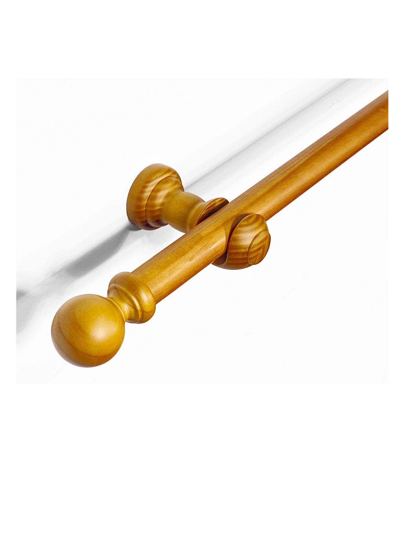 undefined 28mm Ball Wooden Eyelet Pole 400cm