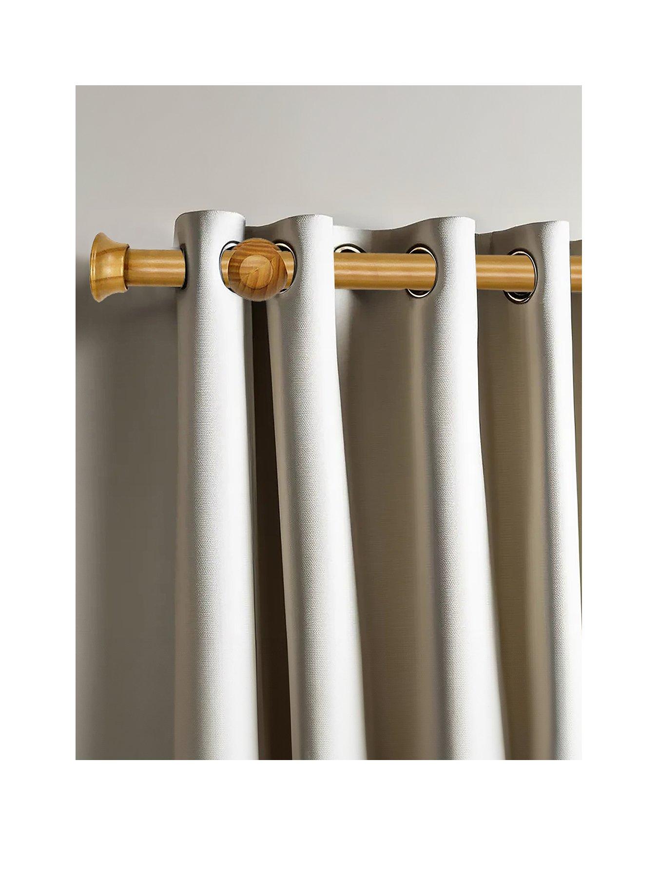 Image 2 of 4 of The Very Collection 28mm Stopper Wood Eyelet Pole 120cm