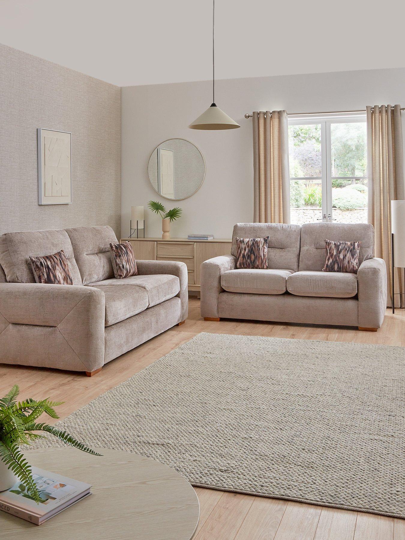 The Very Collection Melrose 3 + 2 Seater Fabric Sofa Set (Buy  &  SAVE!) - Made in the UK