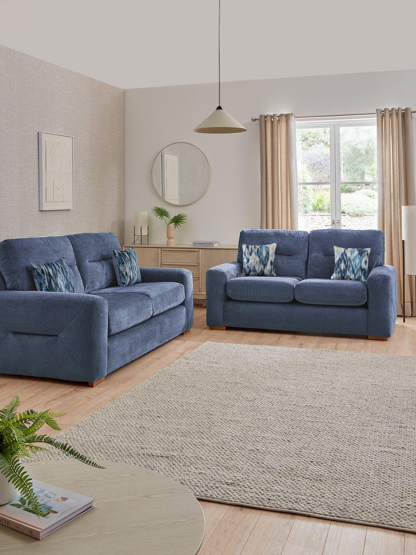 Very Home Melrose 3 + 2 Seater Fabric Sofa Set (Buy  &  SAVE!) - Made in the UK