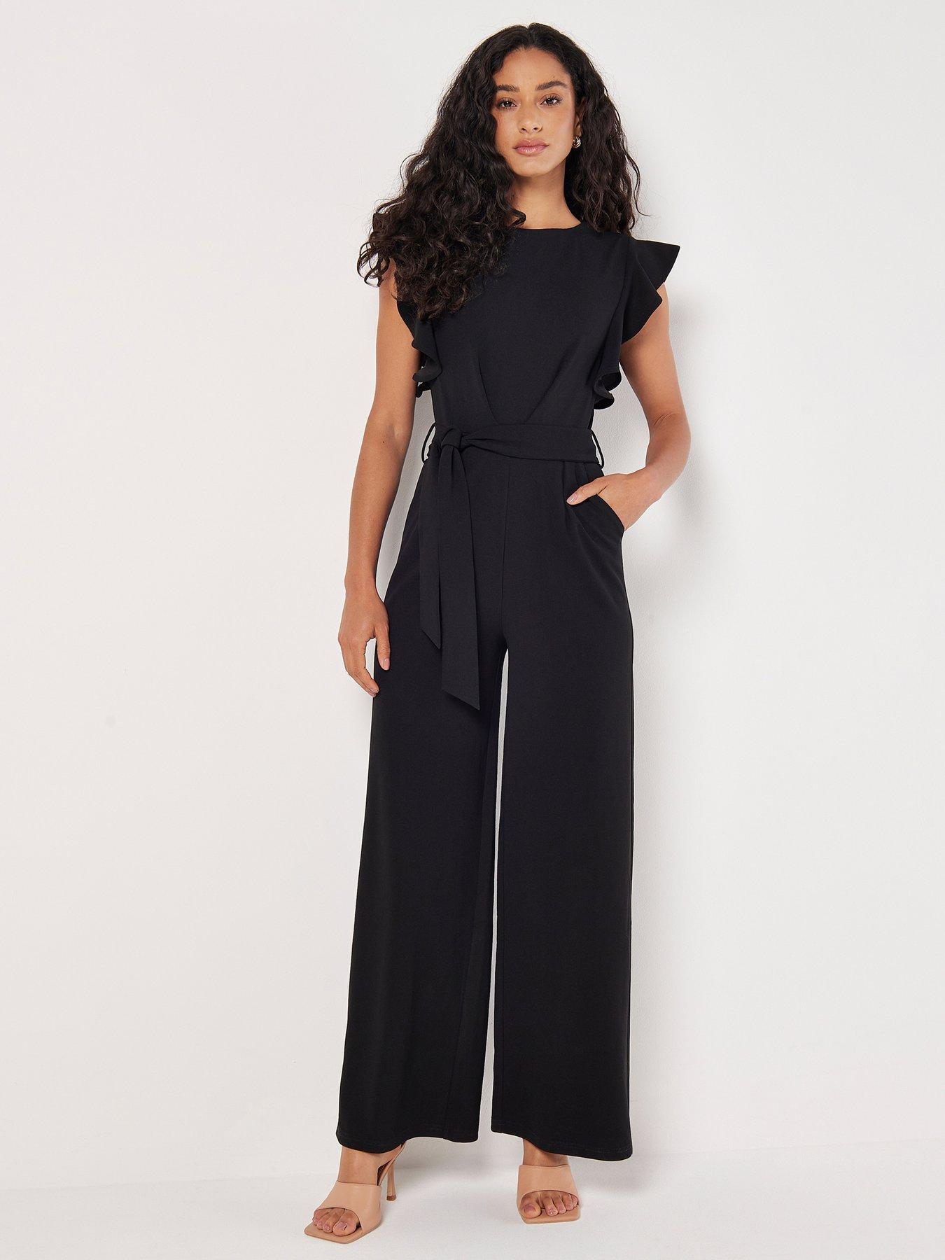 apricot-apricot-ruffle-sleeve-pleat-detail-jumpsuitback