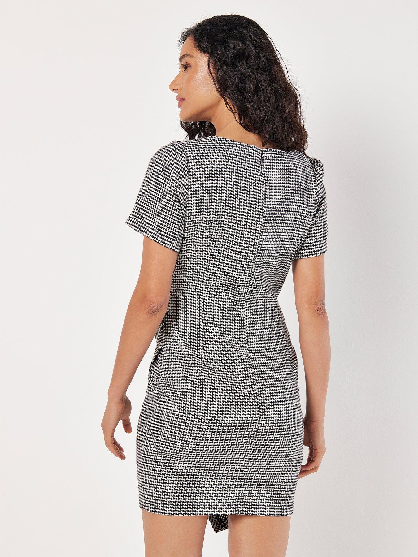 Image 2 of 4 of Apricot Dogtooth Dress