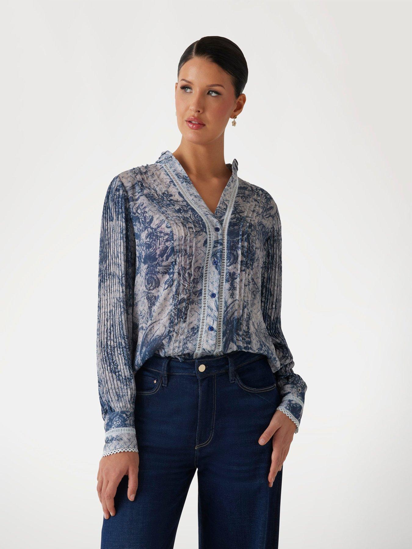 guess-josette-long-sleeve-floral-blouse-blue