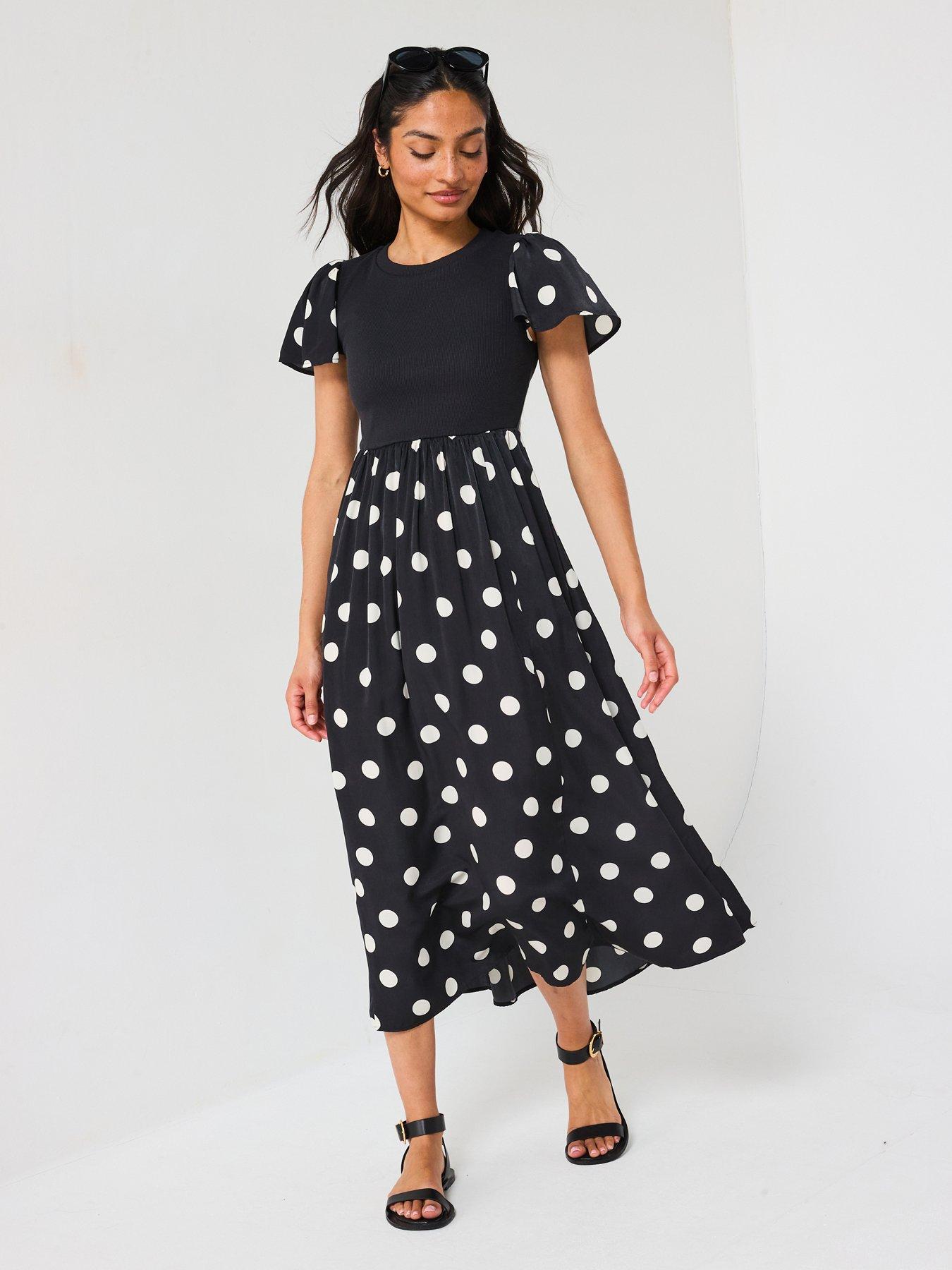 v-by-very-polka-dot-woven-mix-midi-dress