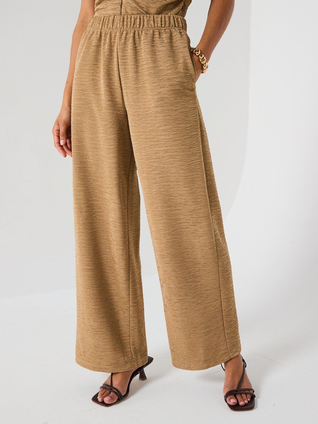 Image 1 of 6 of V by Very Textured Bottom Co-ord - Taupe
