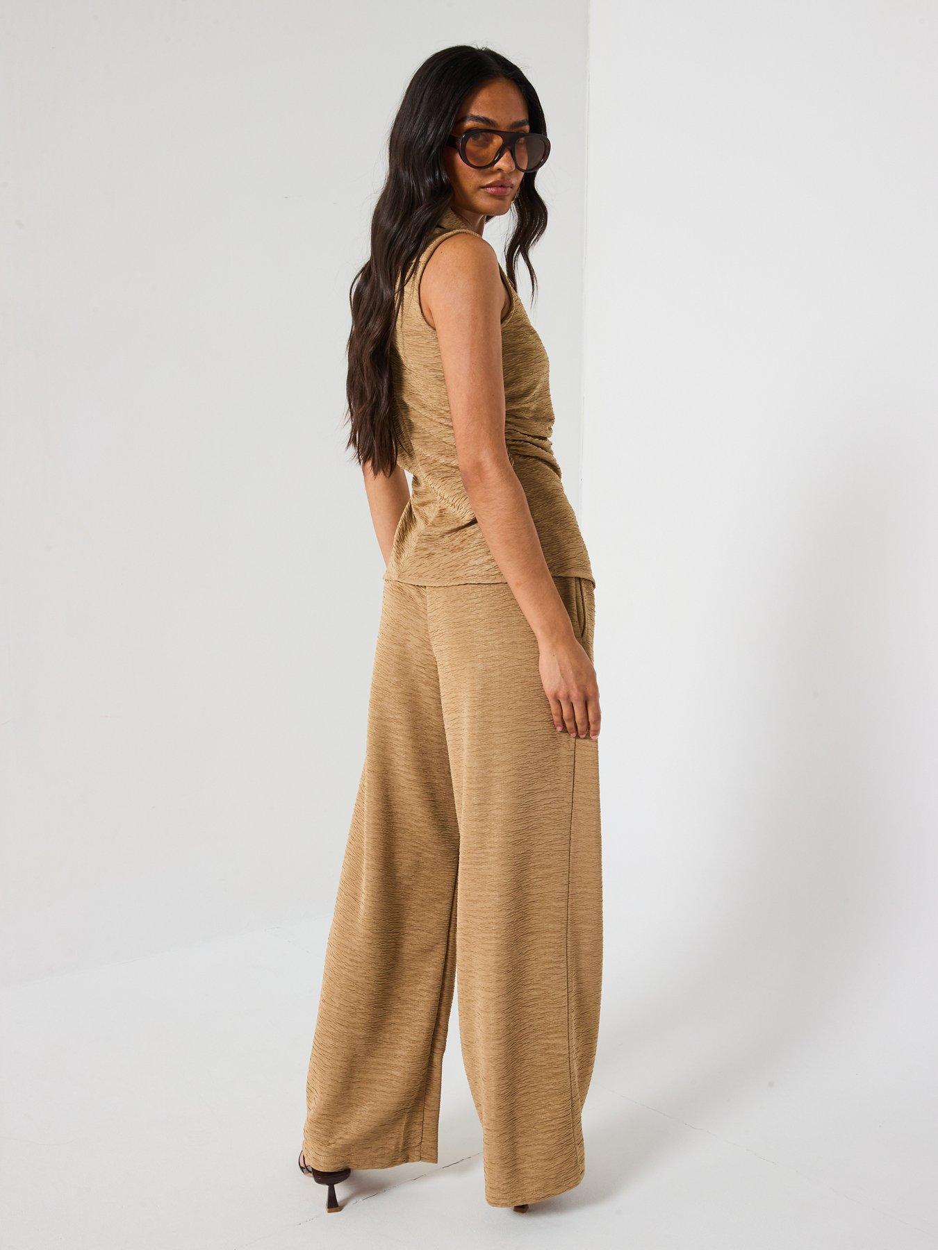 Image 5 of 6 of V by Very Textured Bottom Co-ord - Taupe