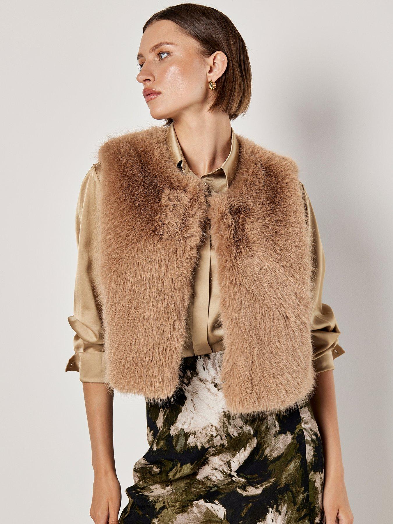 apricot-apricot-fur-cropped-gilet