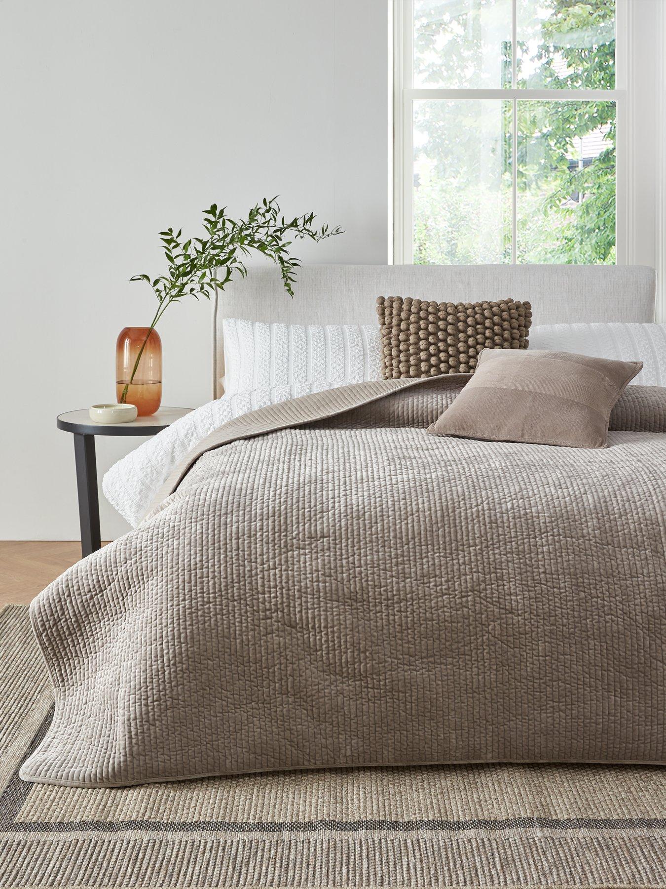 Image 1 of 5 of The Very Collection Velvet Stripe Bedspread Throw