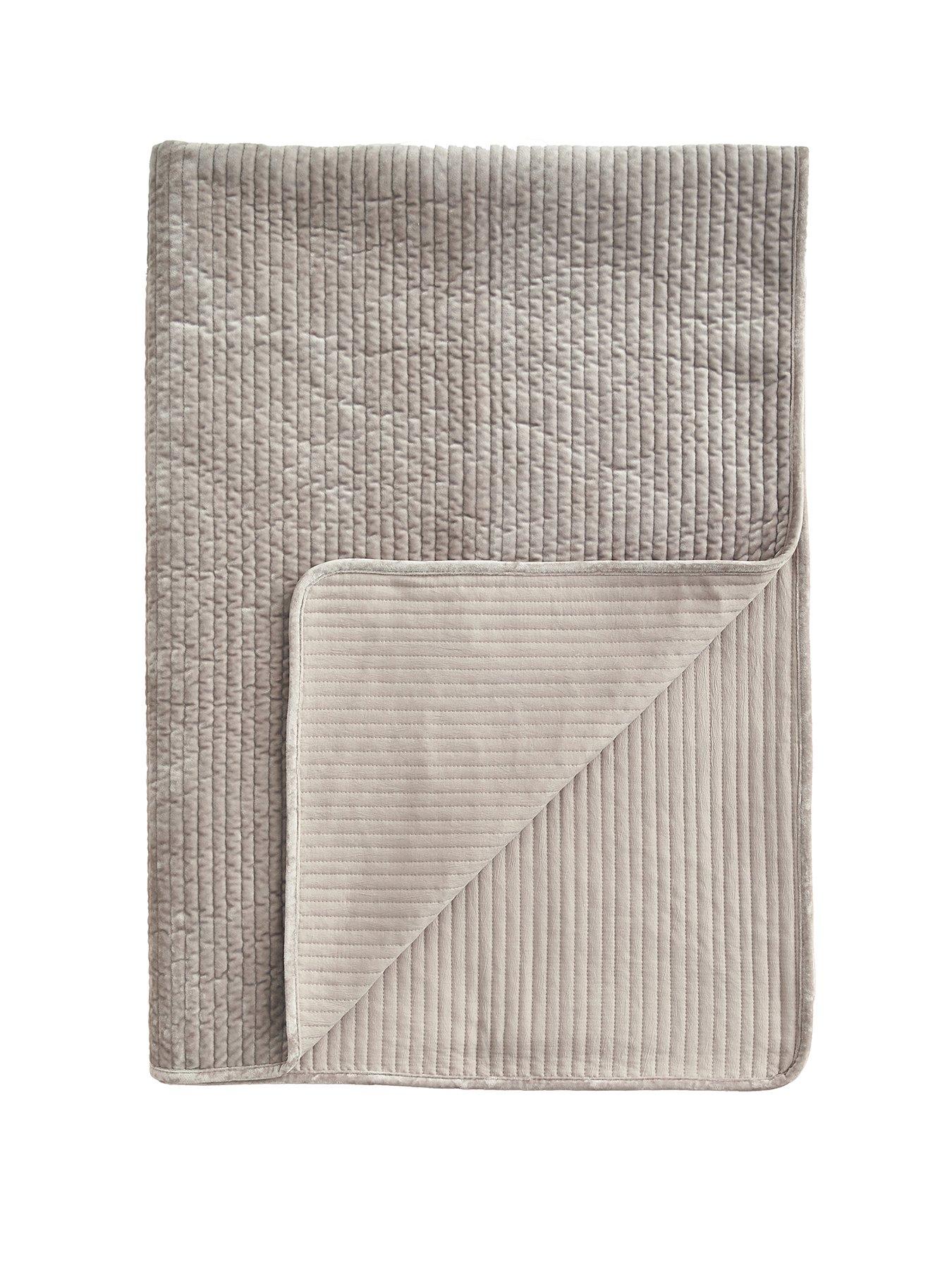 Image 2 of 5 of The Very Collection Velvet Stripe Bedspread Throw