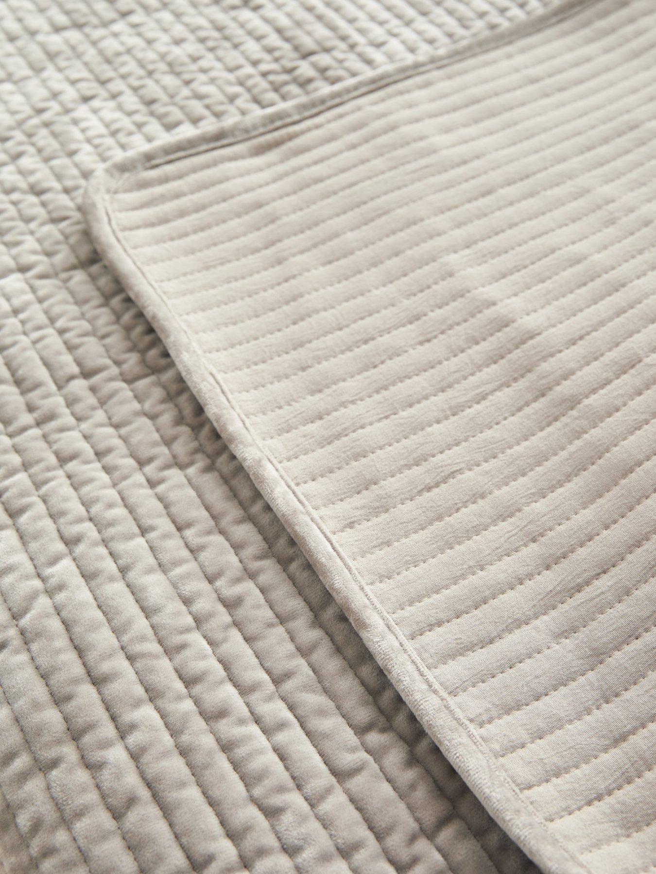 Image 3 of 5 of The Very Collection Velvet Stripe Bedspread Throw