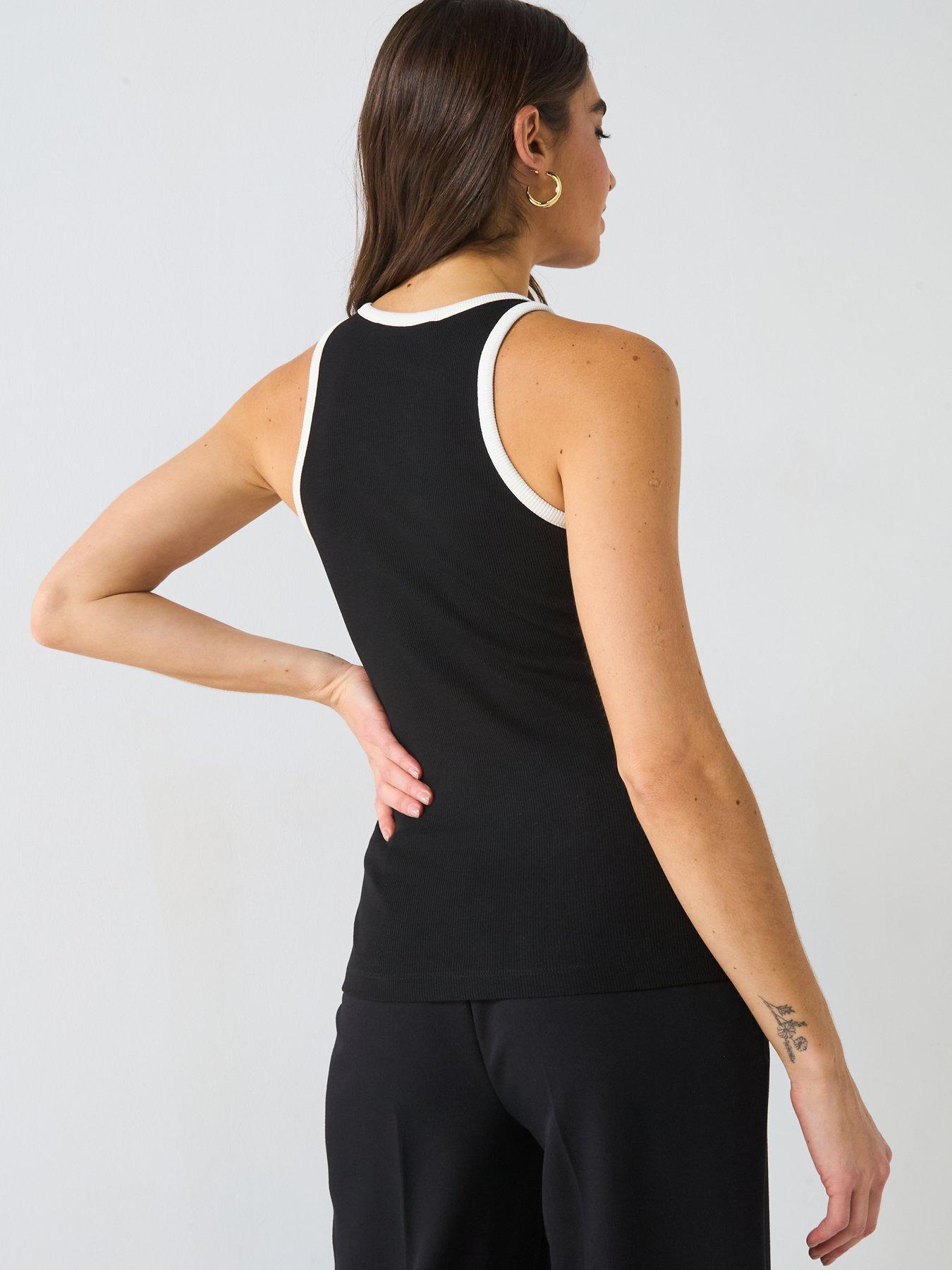 everyday-ribbed-racer-vest-contrast-blackstillFront