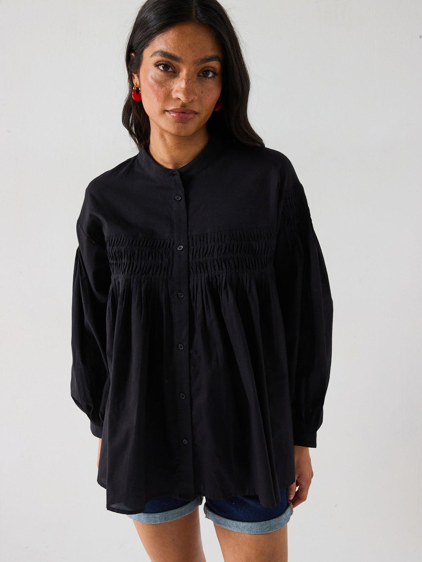 v-by-very-cotton-button-through-blouse-blackoutfit