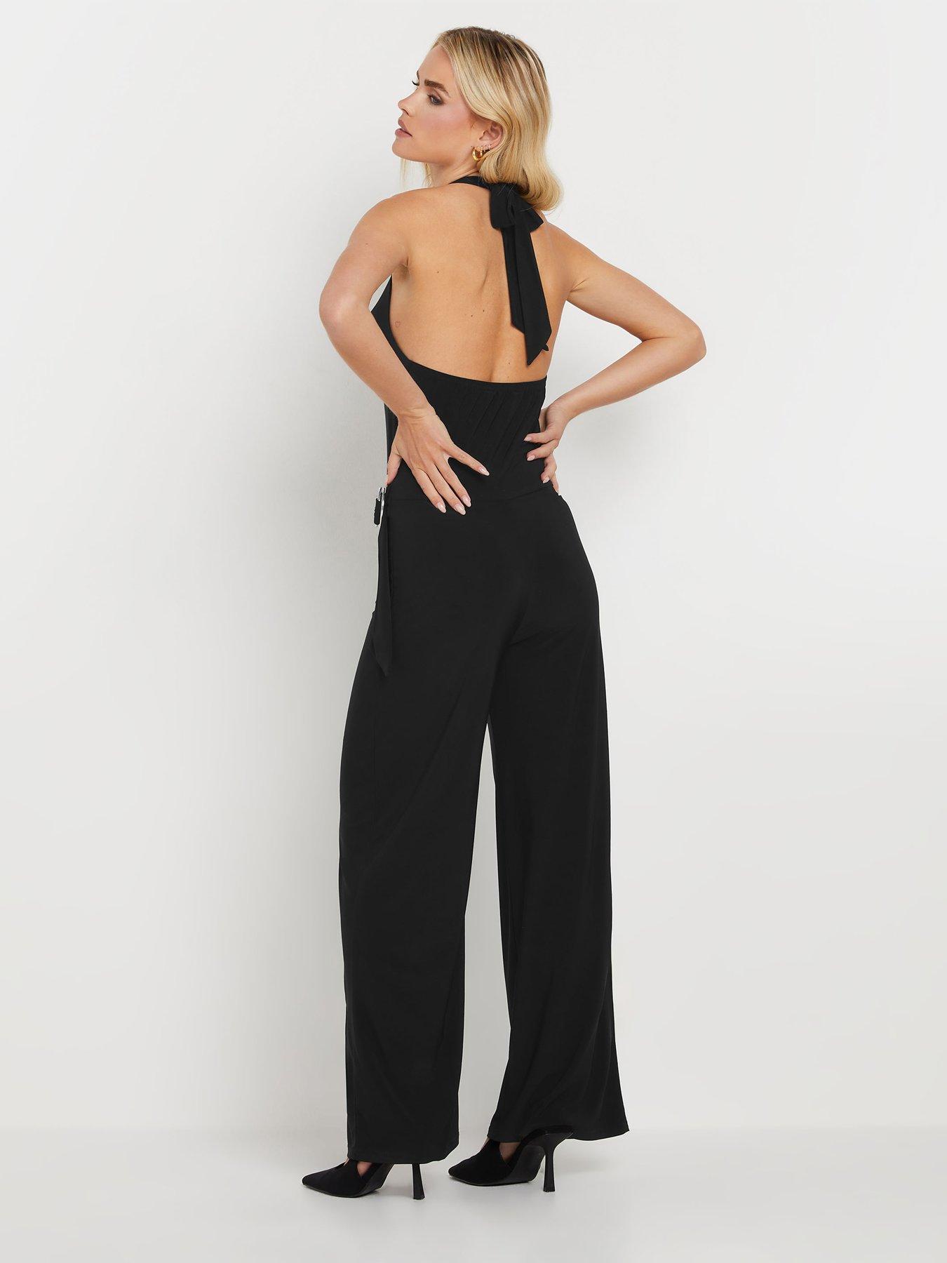 pixiegirl-petite-halter-neck-belted-wide-leg-jumpsuit-blackstillFront