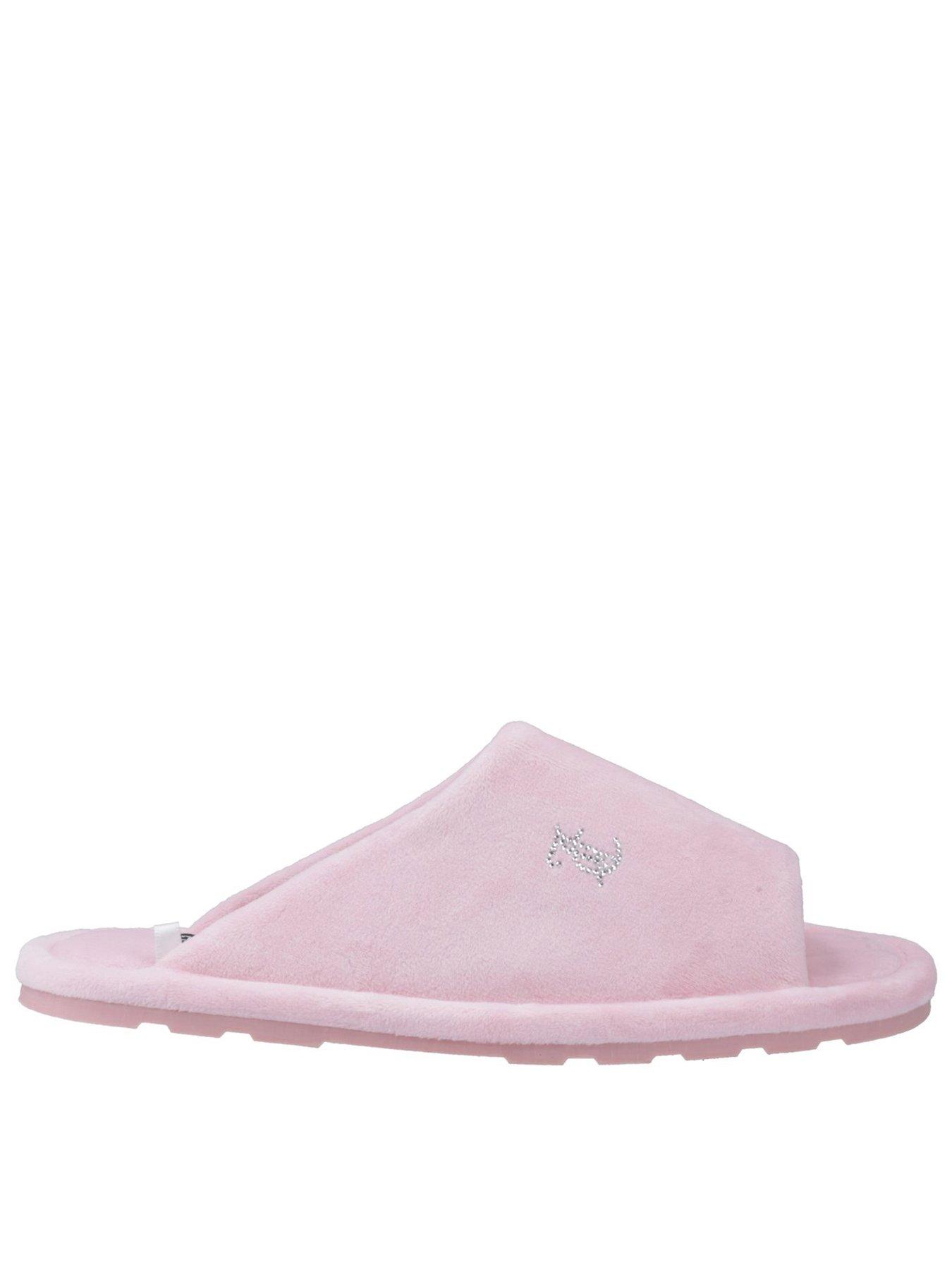 Image 1 of 5 of Juicy Couture Vivien Velour Padded Slipper - Pink