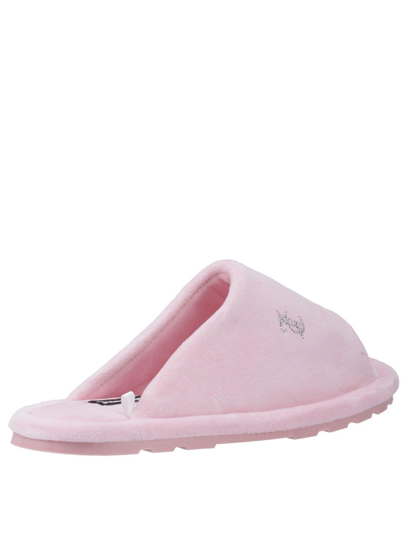 Image 3 of 5 of Juicy Couture Vivien Velour Padded Slipper - Pink