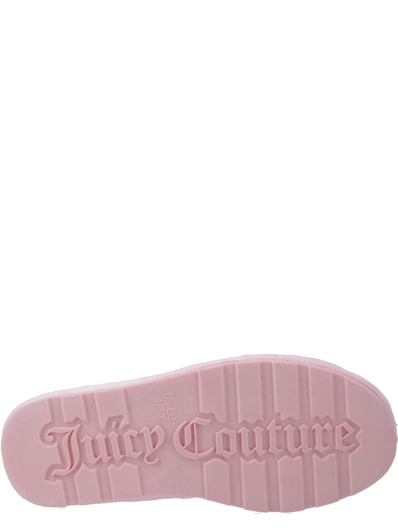 Image 4 of 5 of Juicy Couture Vivien Velour Padded Slipper - Pink