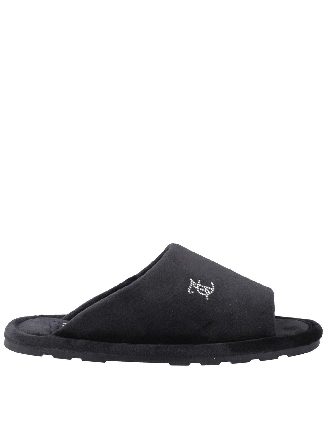 Image of Juicy Couture Vivien Velour Padded Slipper - Black