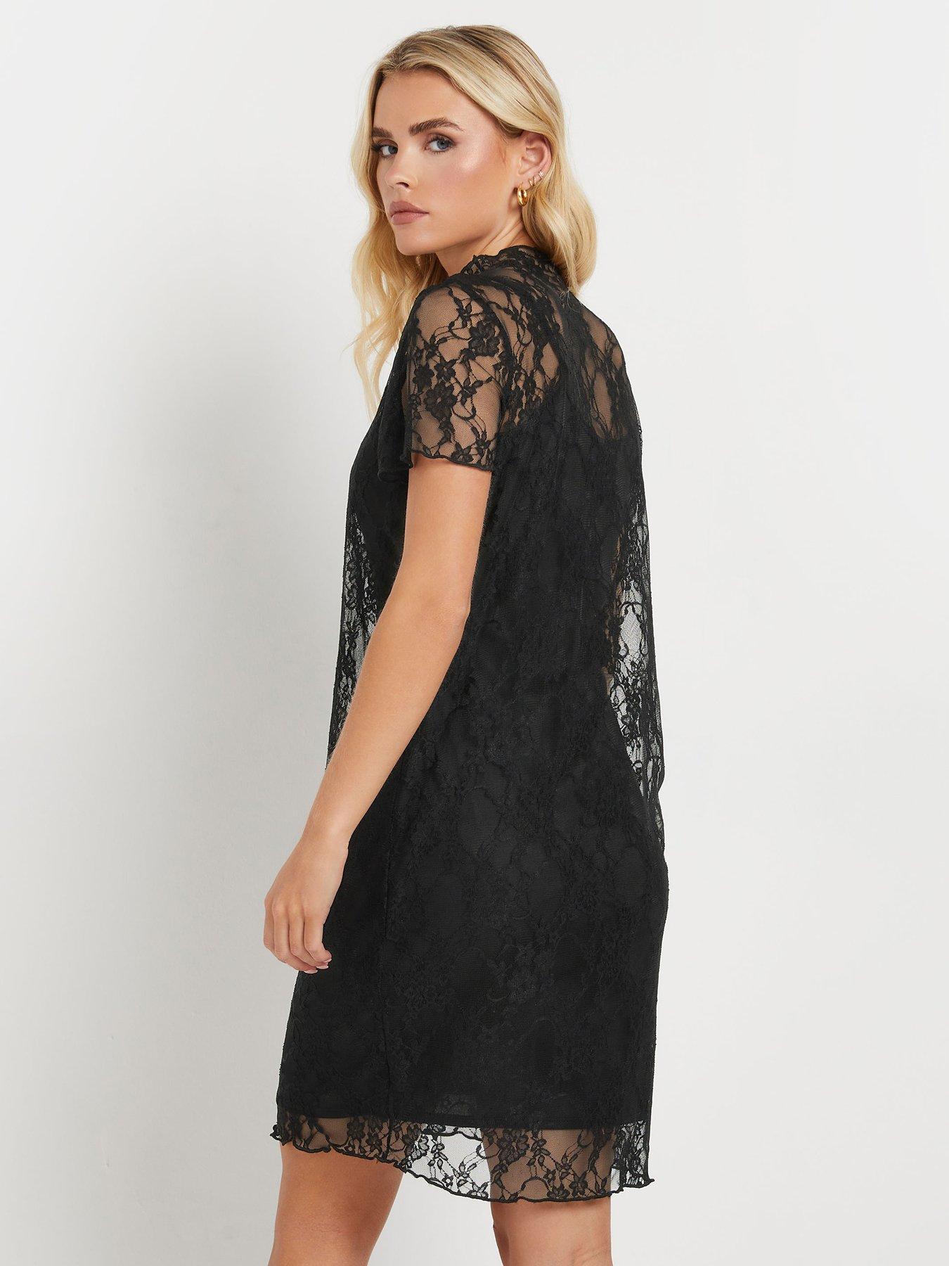 pixiegirl-petite-lace-short-sleeve-dress-blackstillFront