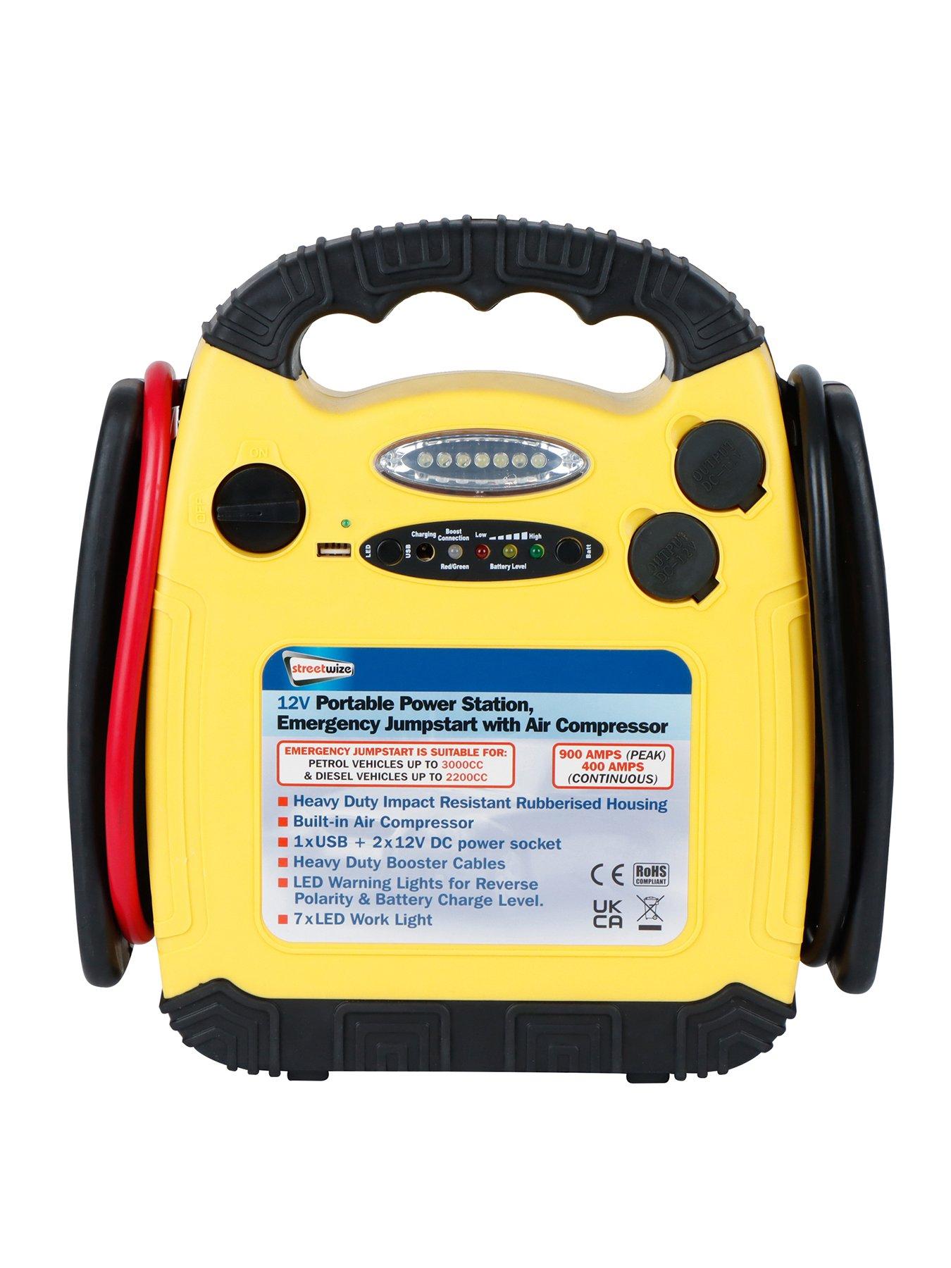 Image of Streetwize 900 Amp Emergency Jump Start Rechargable Power Pack