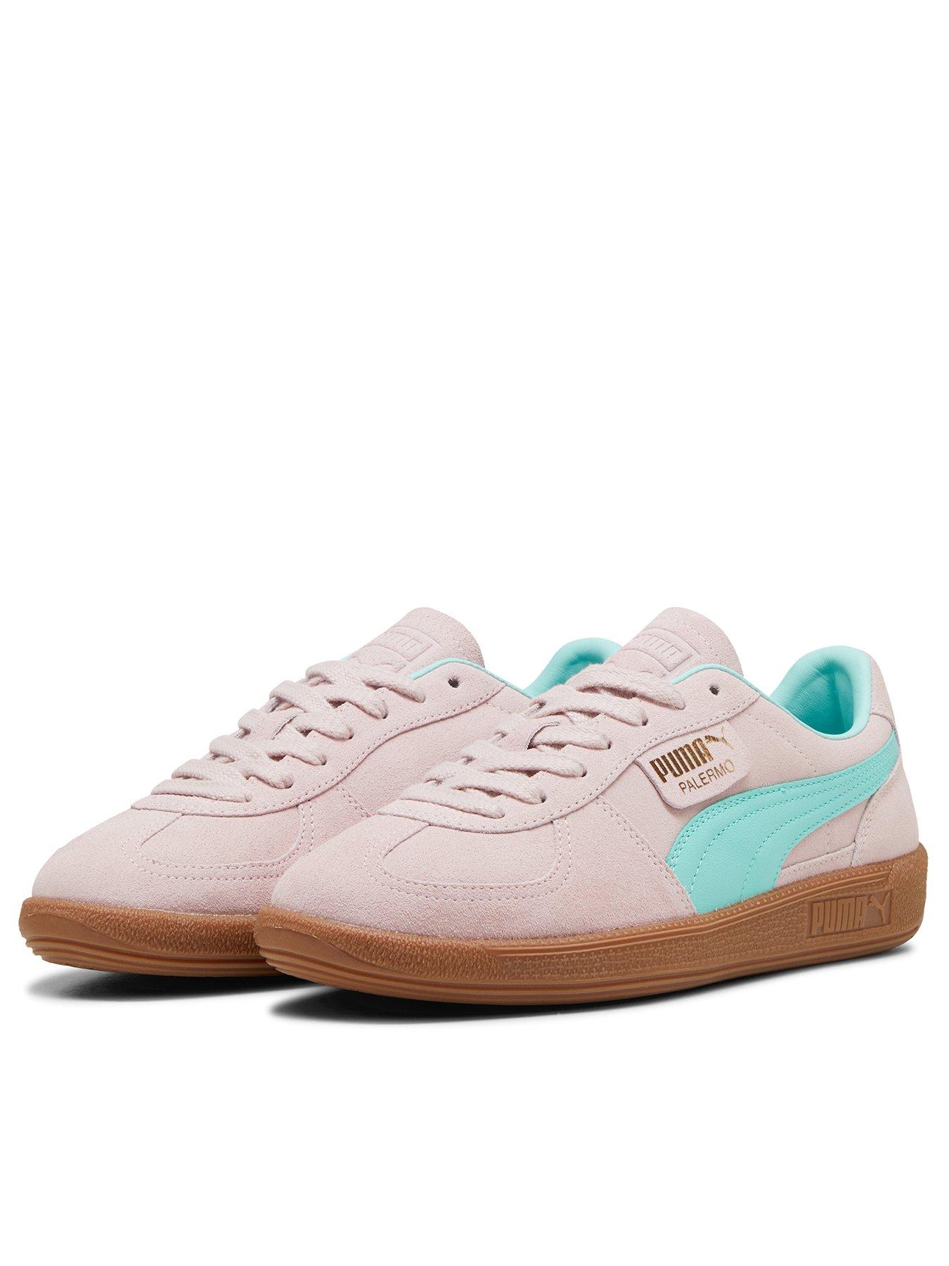 puma-unisex-palermo-trainers--light-pinkgreenstillFront