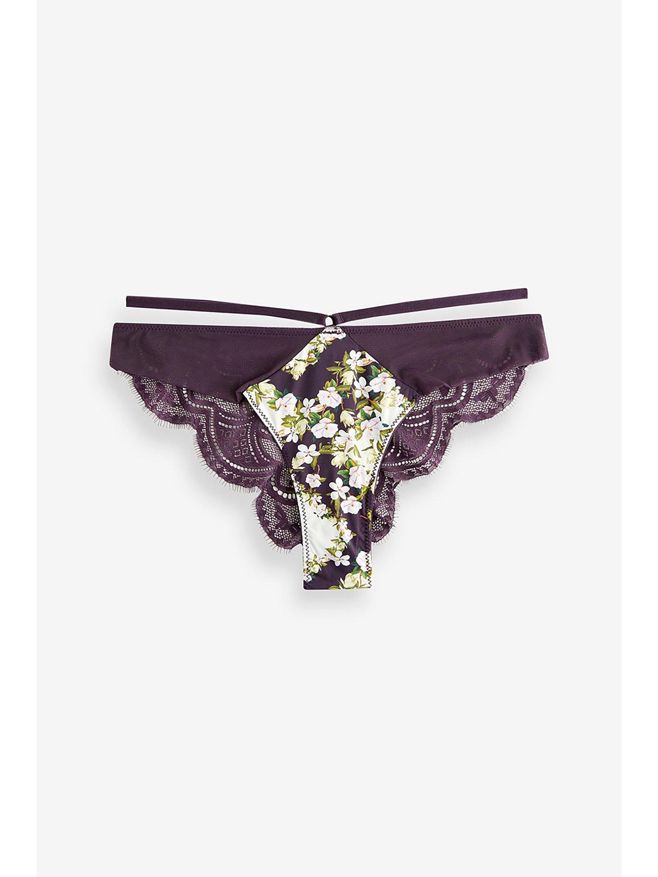 b-by-ted-baker-b-by-ted-baker-floral-printed-high-waisted-brief-purpledetail