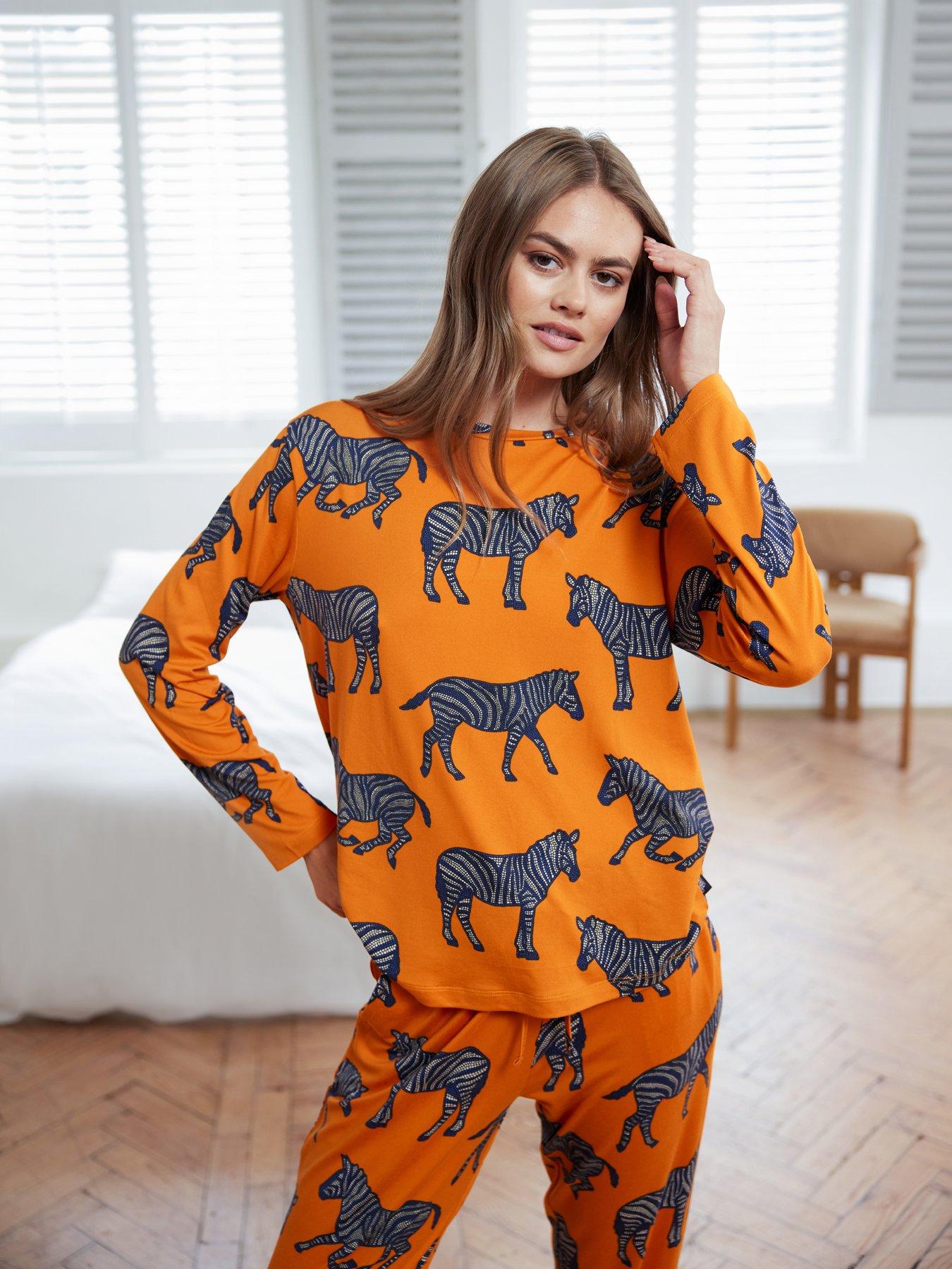 chelsea-peers-chelsea-peers-zebra-print-long-pyjama-set