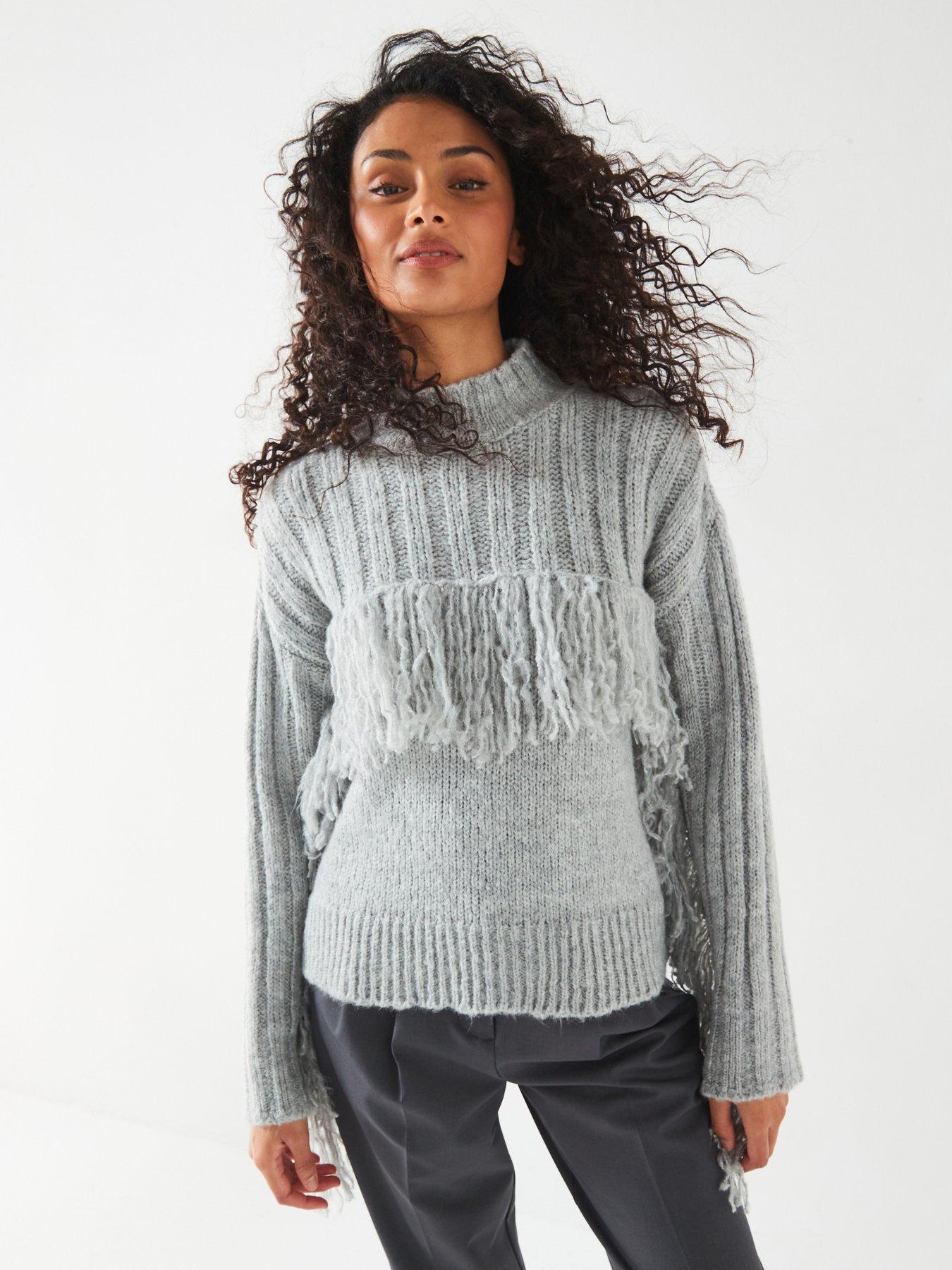 v-by-very-funnel-neck-fringe-jumper-with-wool-grey