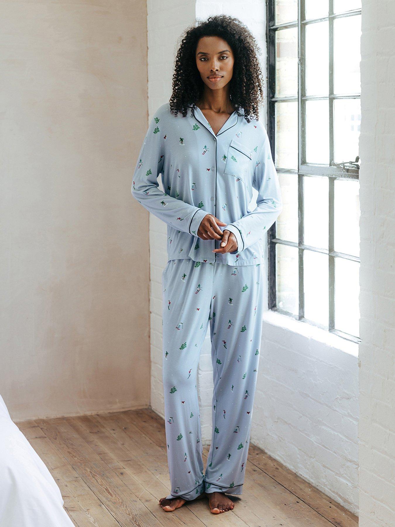 chelsea-peers-chelsea-peers-modal-ski-vacation-print-long-pyjama-set