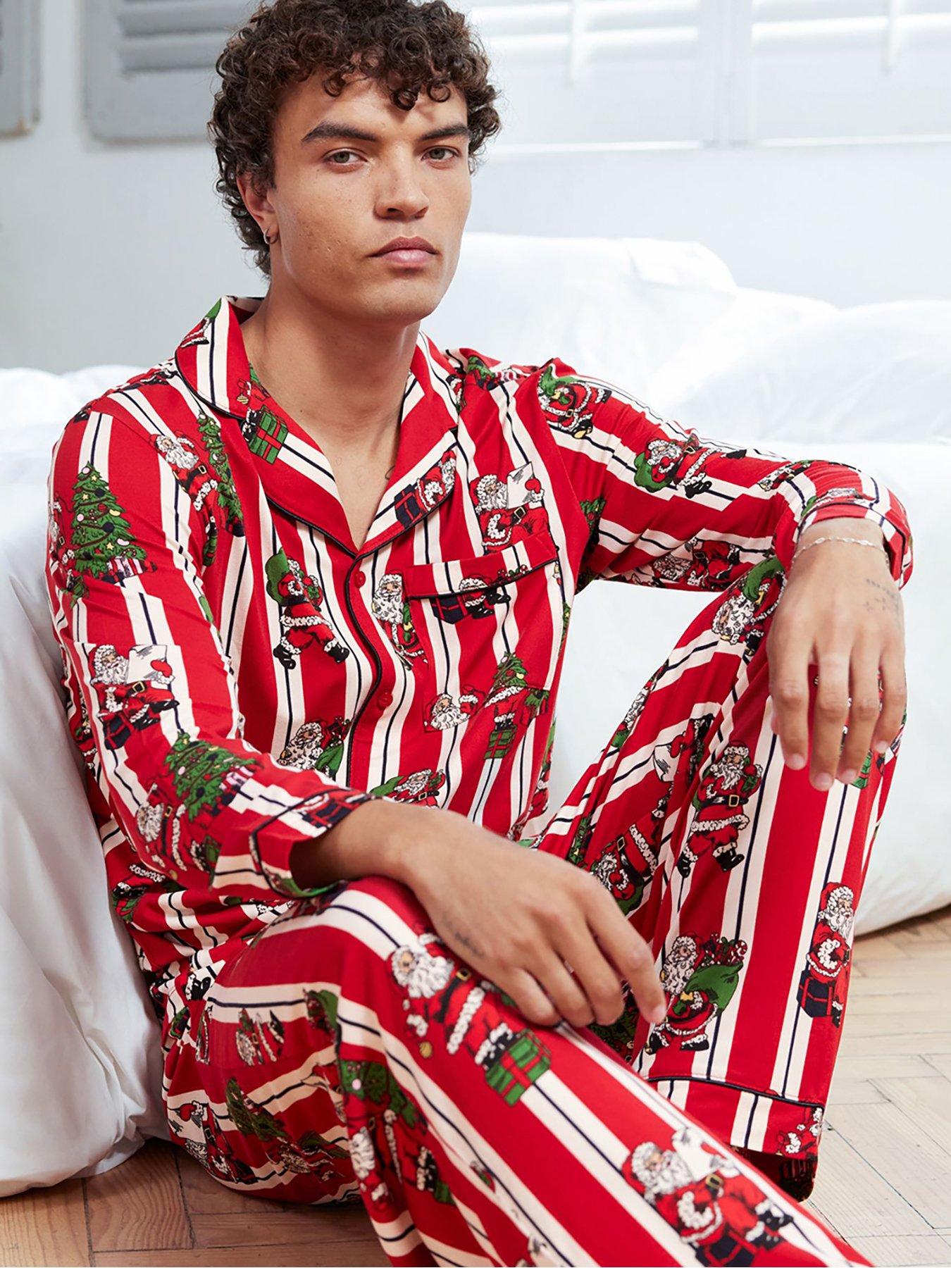 chelsea-peers-christmas-santa-stripe-print-long-pyjama-setback