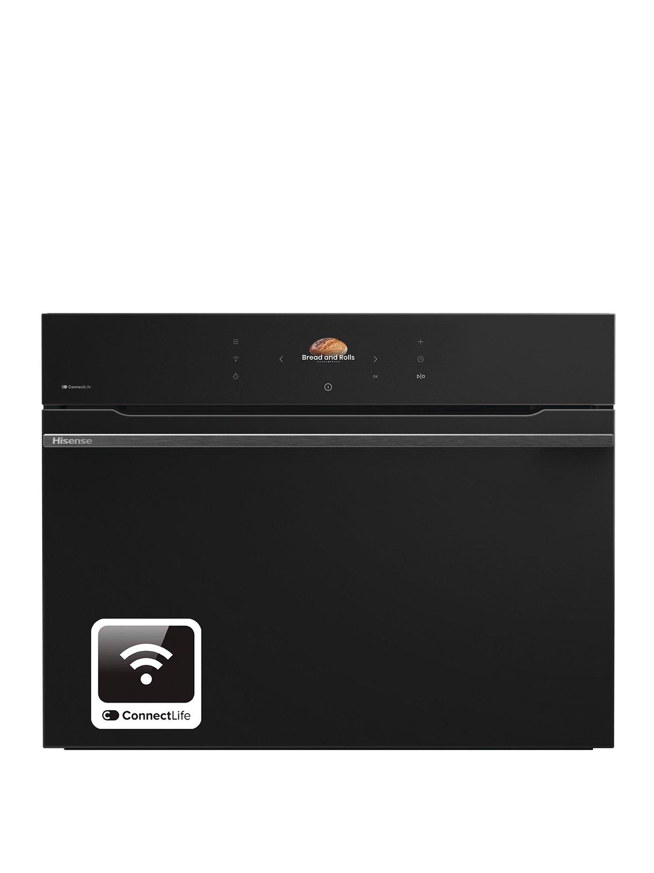 undefined Hisense BIM4AH8UKWF 50L Built In Compact Oven with Microwave - Jet Black