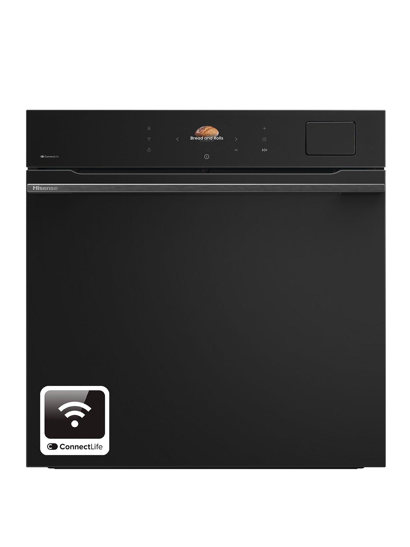 Image 1 of 8 of Hisense Hi8 BlackLine BAS6PH8BUKWF 77L Built In Electric Single Pyrolytic Oven - Jet Black