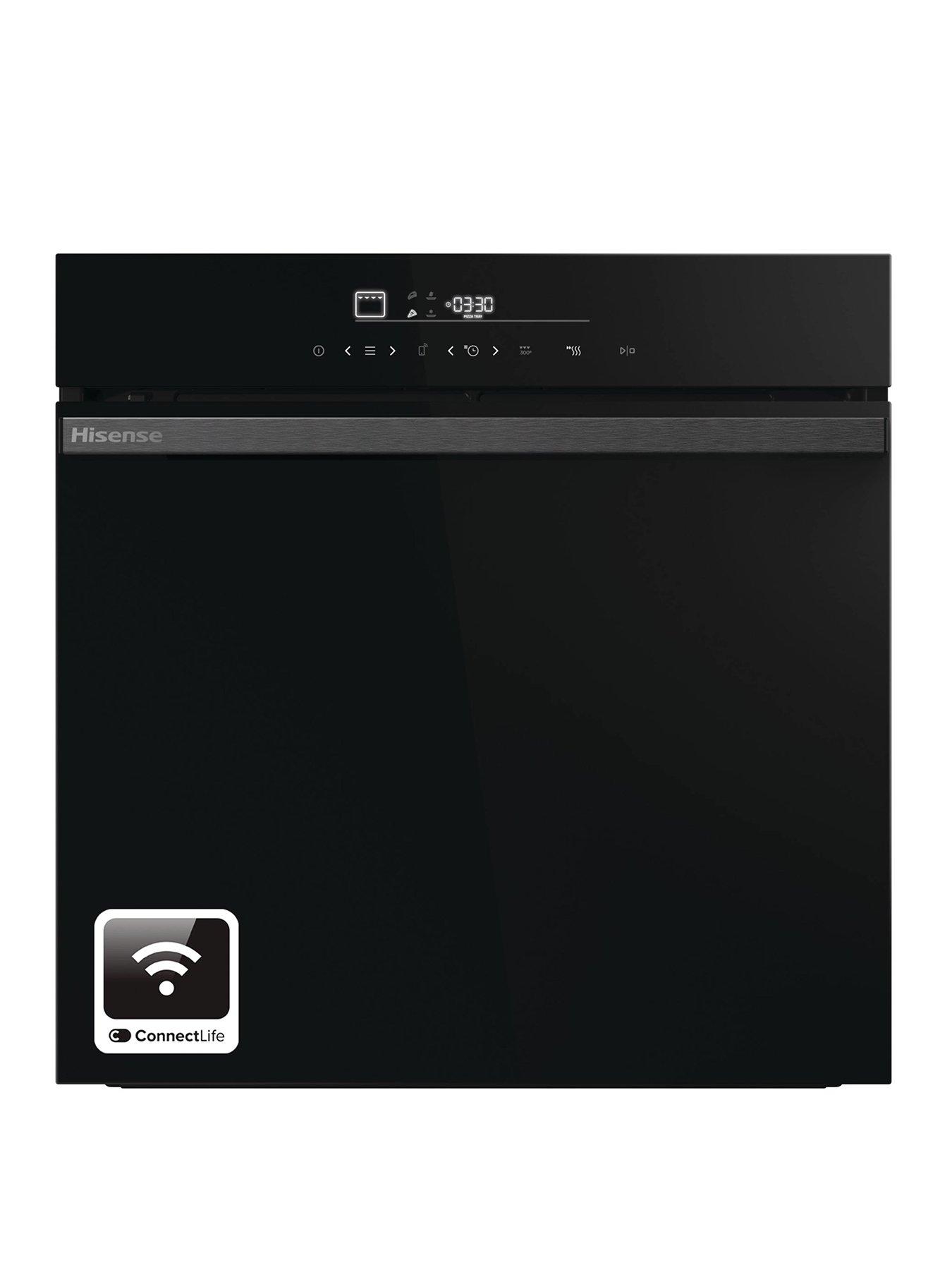 Hisense Hi8 BlackLine HO66FAPizzaChef 77L Built In Electric Pyrolytic Pizza Oven - Jet Black