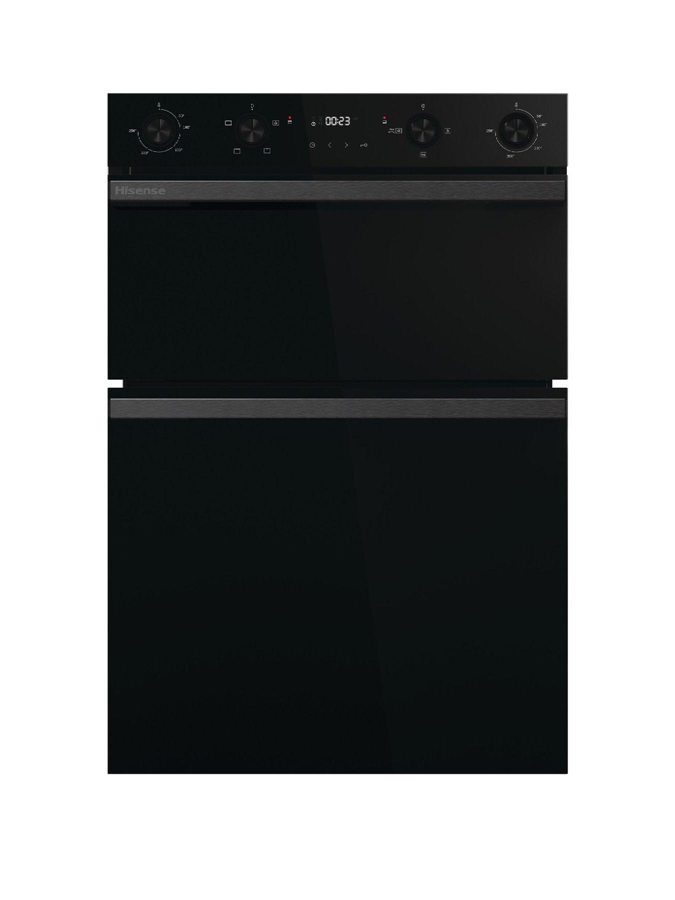Hisense Hi6 BID914221ADBG 72/38L Built In Double Oven with Enamel Liners - Black