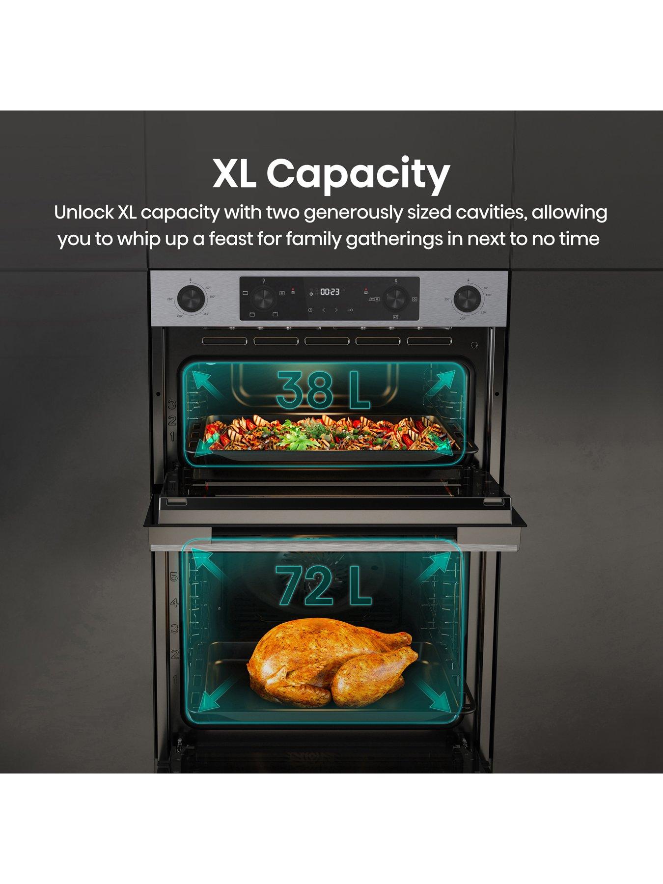 Image 3 of 7 of Hisense Hi6 BID914221CX 72/38L Built In Double Oven with Catalytic Liners - Stainless Steel