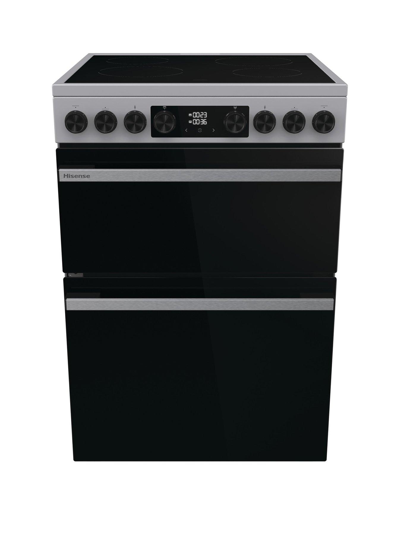 Image of Hisense Hisense HDCEC6C20X 80/50L Ceramic Freestanding 60cm Electric Cooker - Stainless Steel