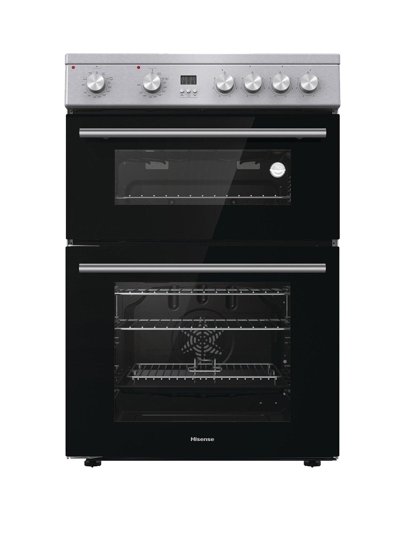 undefined Hisense HDE3211BXUK Ceramic Freestanding 60cm Electric Cooker - Stainless Steel