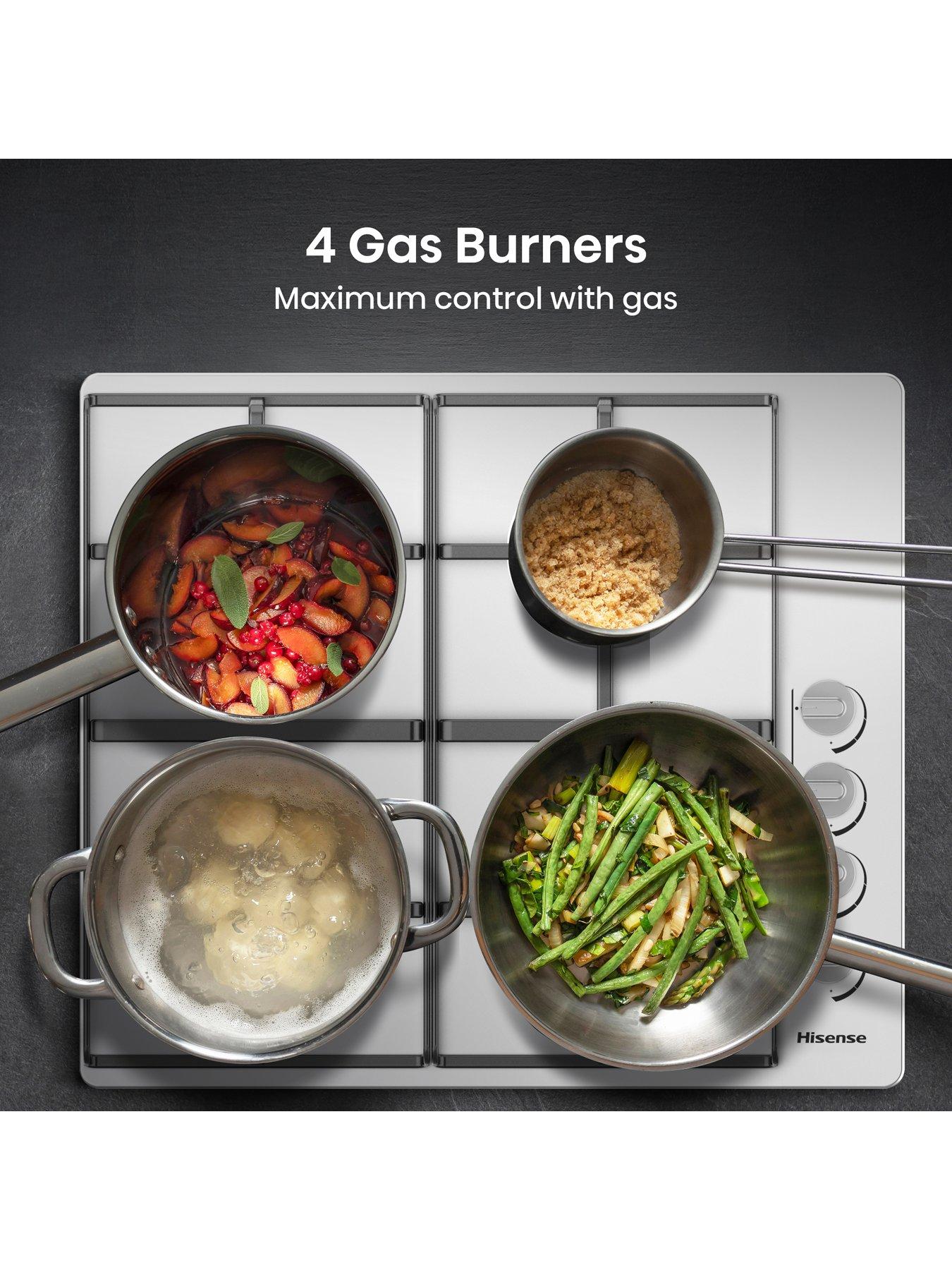Image 2 of 7 of Hisense Hisense GM642XHS 60cm Gas Hob - Stainless Steel