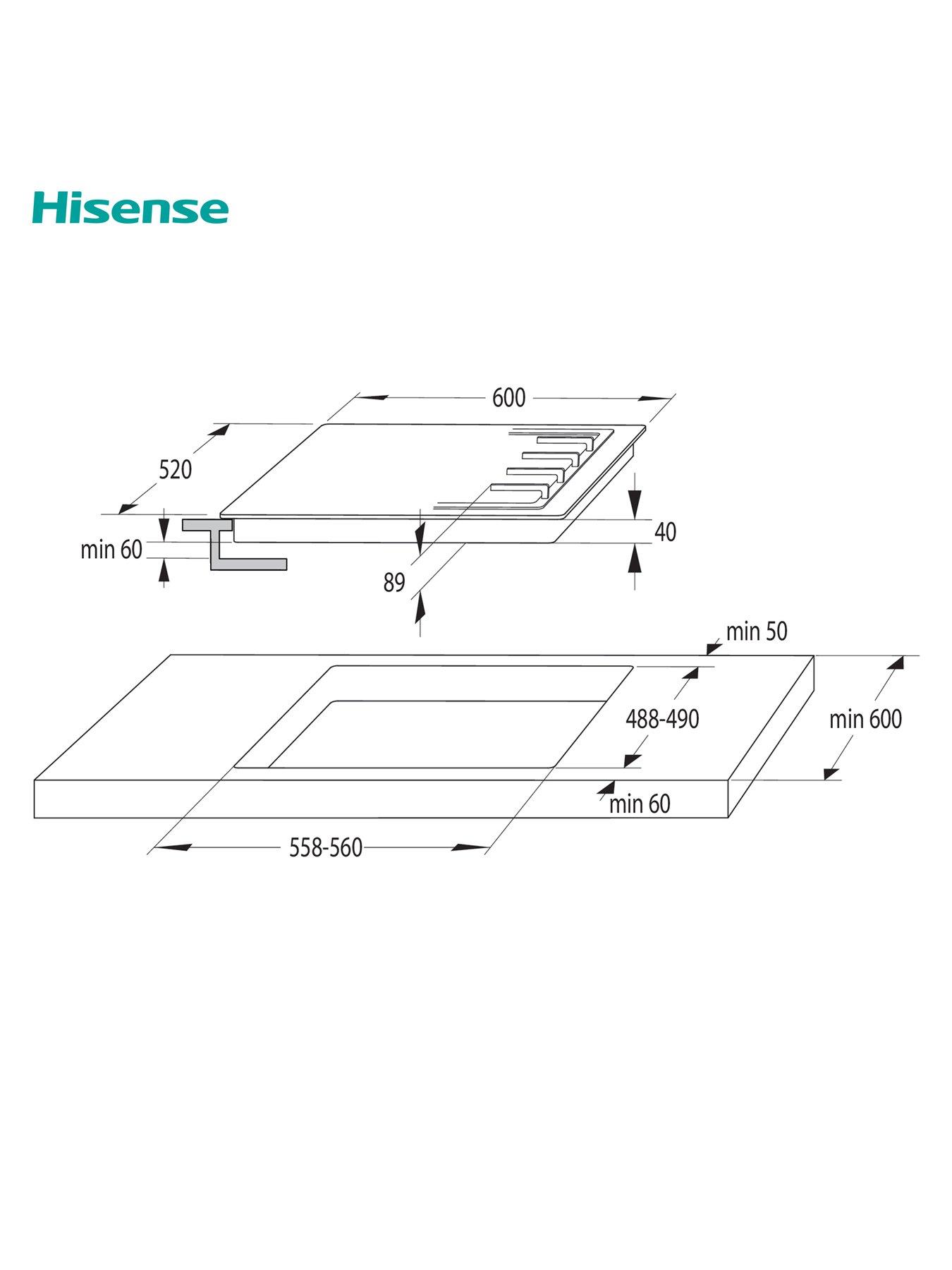 Image 5 of 7 of Hisense Hisense GM642XHS 60cm Gas Hob - Stainless Steel