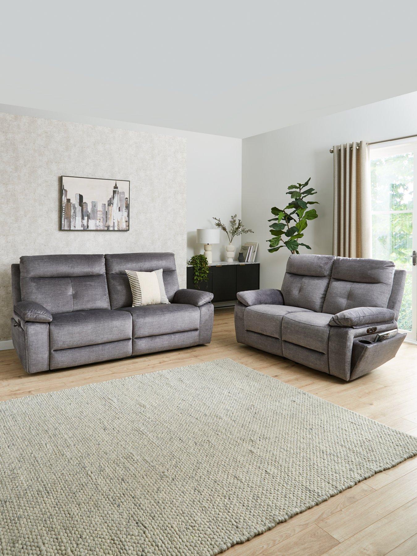Image 1 of 7 of The Very Collection Ivana Fabric&nbsp;3 + 2 Seater Power Recliner Sofa Set (Buy &amp; SAVE!)