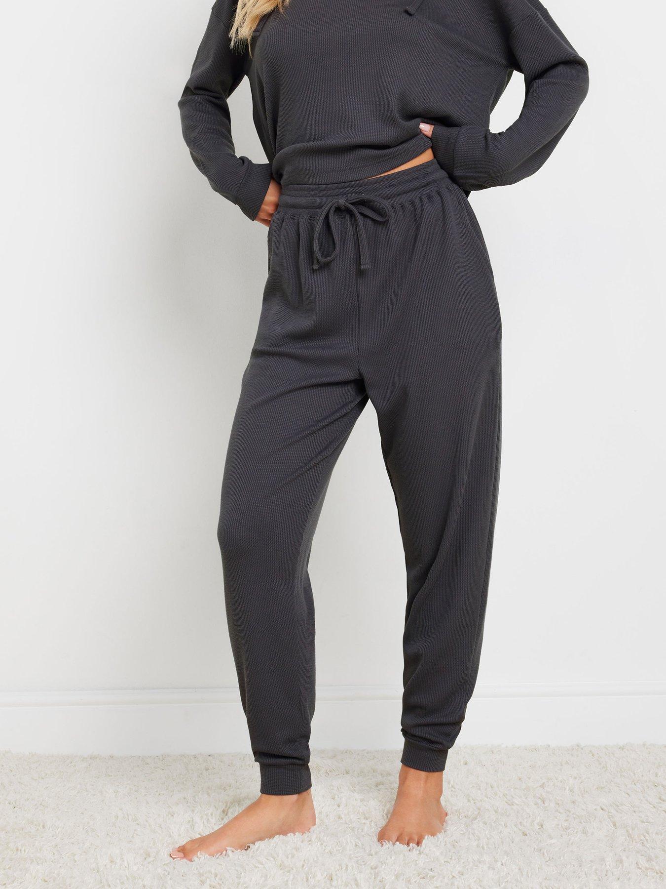 pixiegirl-petite-lounge-waffle-jogger-greyfront