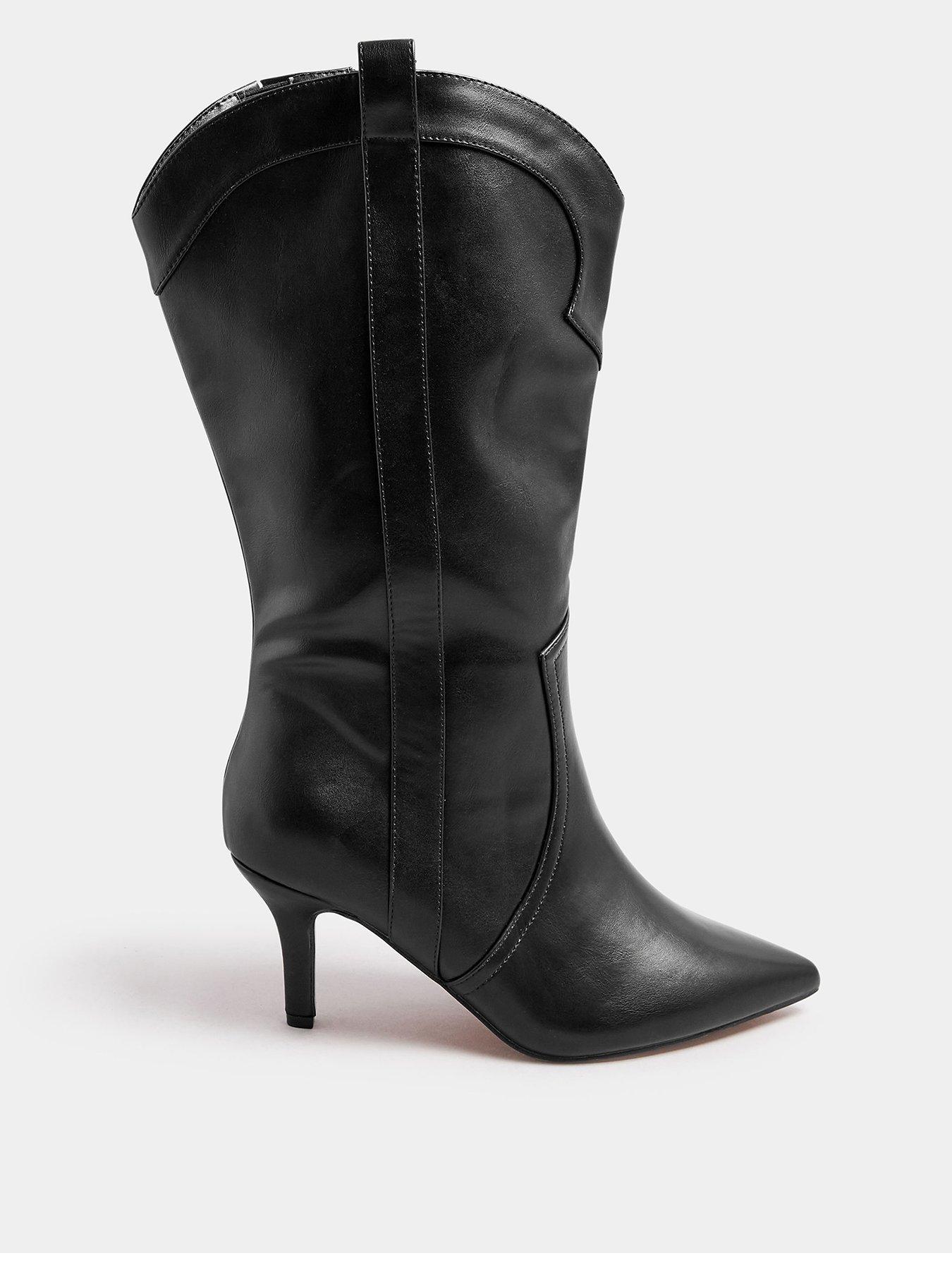 yours-extra-wide-fit-heeled-calf-western-black