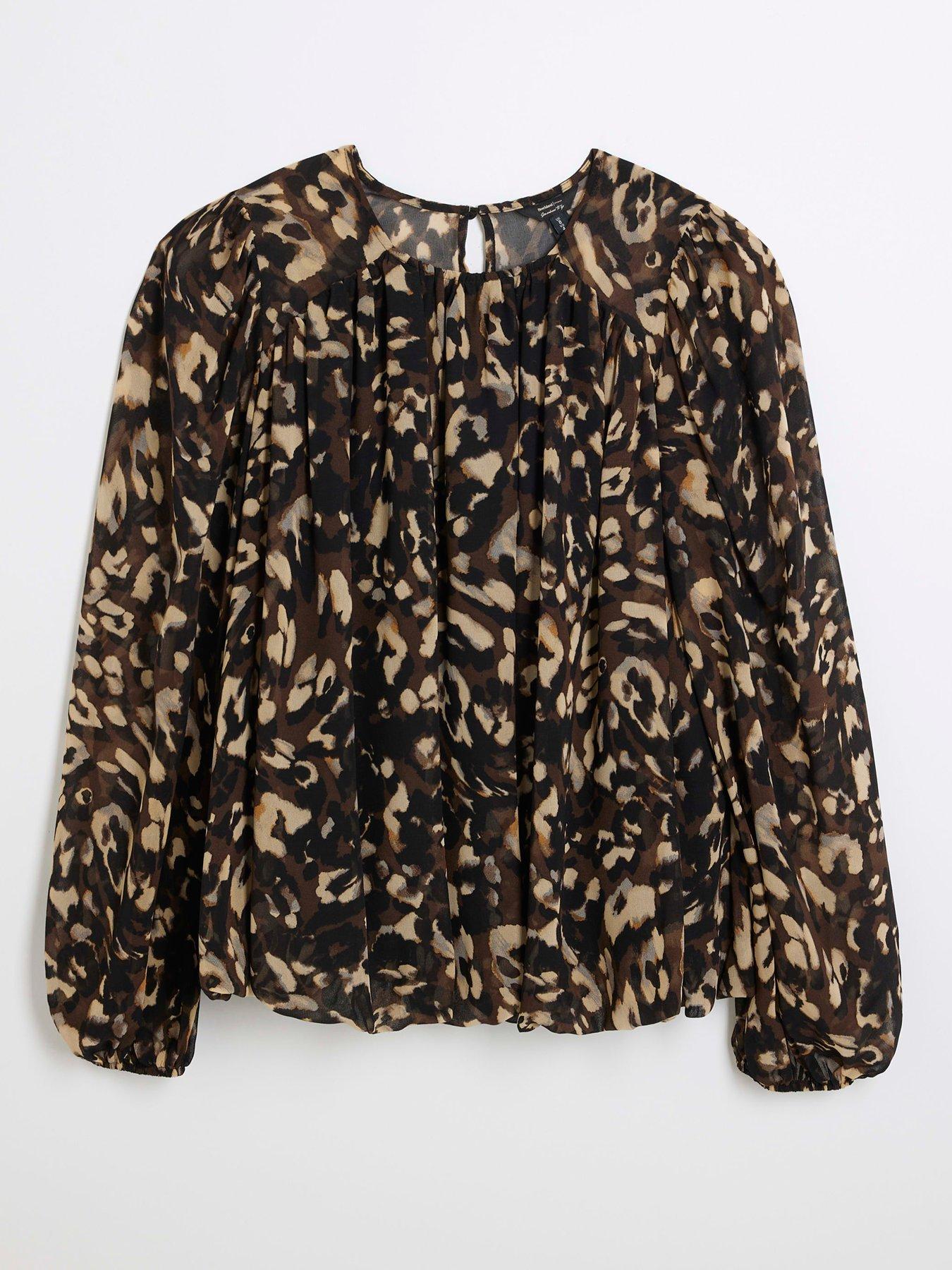 river-island-animal-gathered-bubble-blouse-blackoutfit